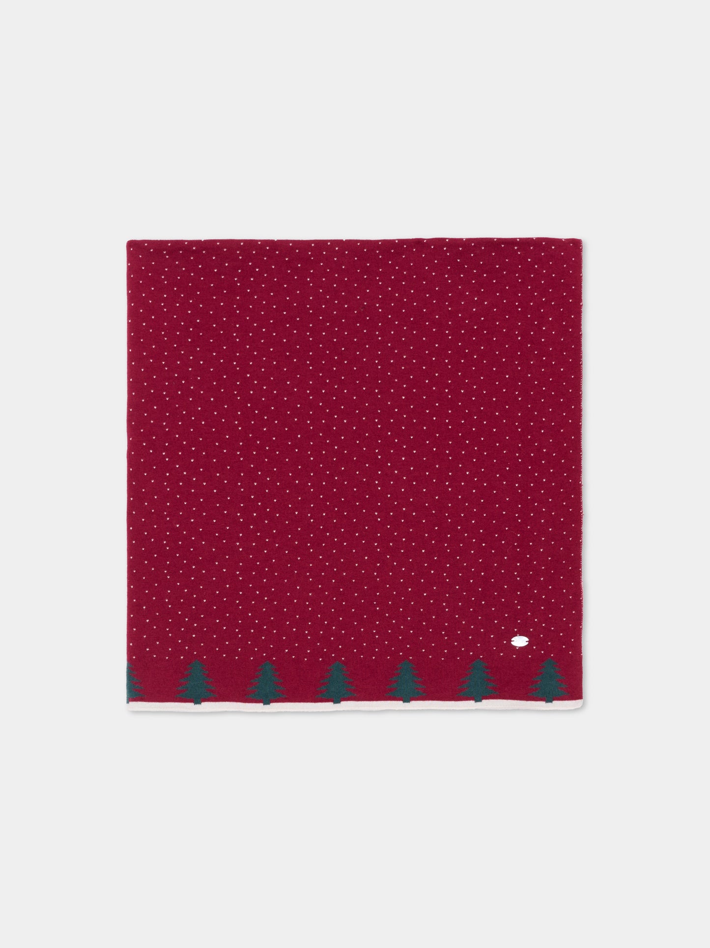 Coperta bordeaux per neonati in maglia