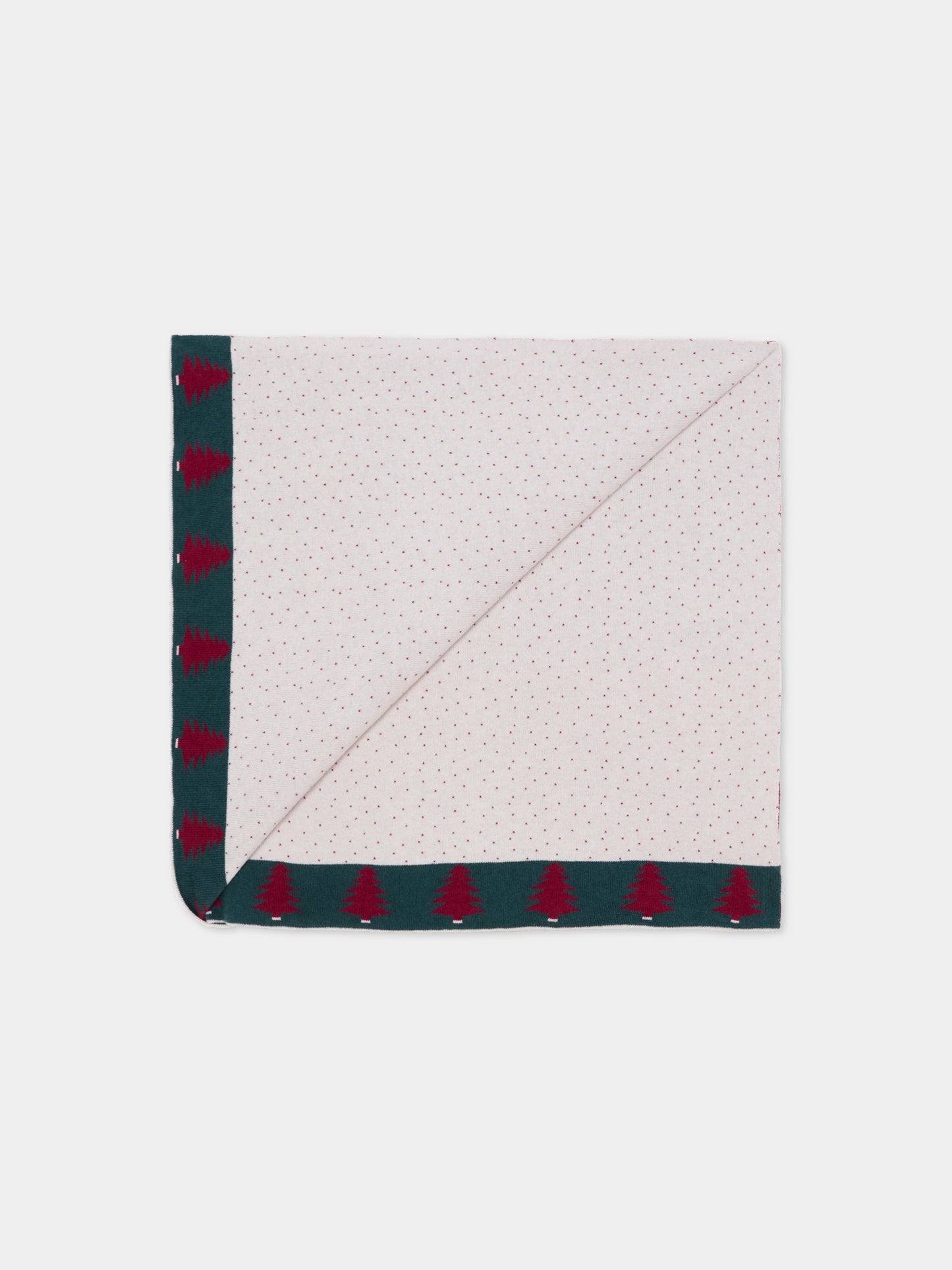 Coperta bordeaux per neonati in maglia