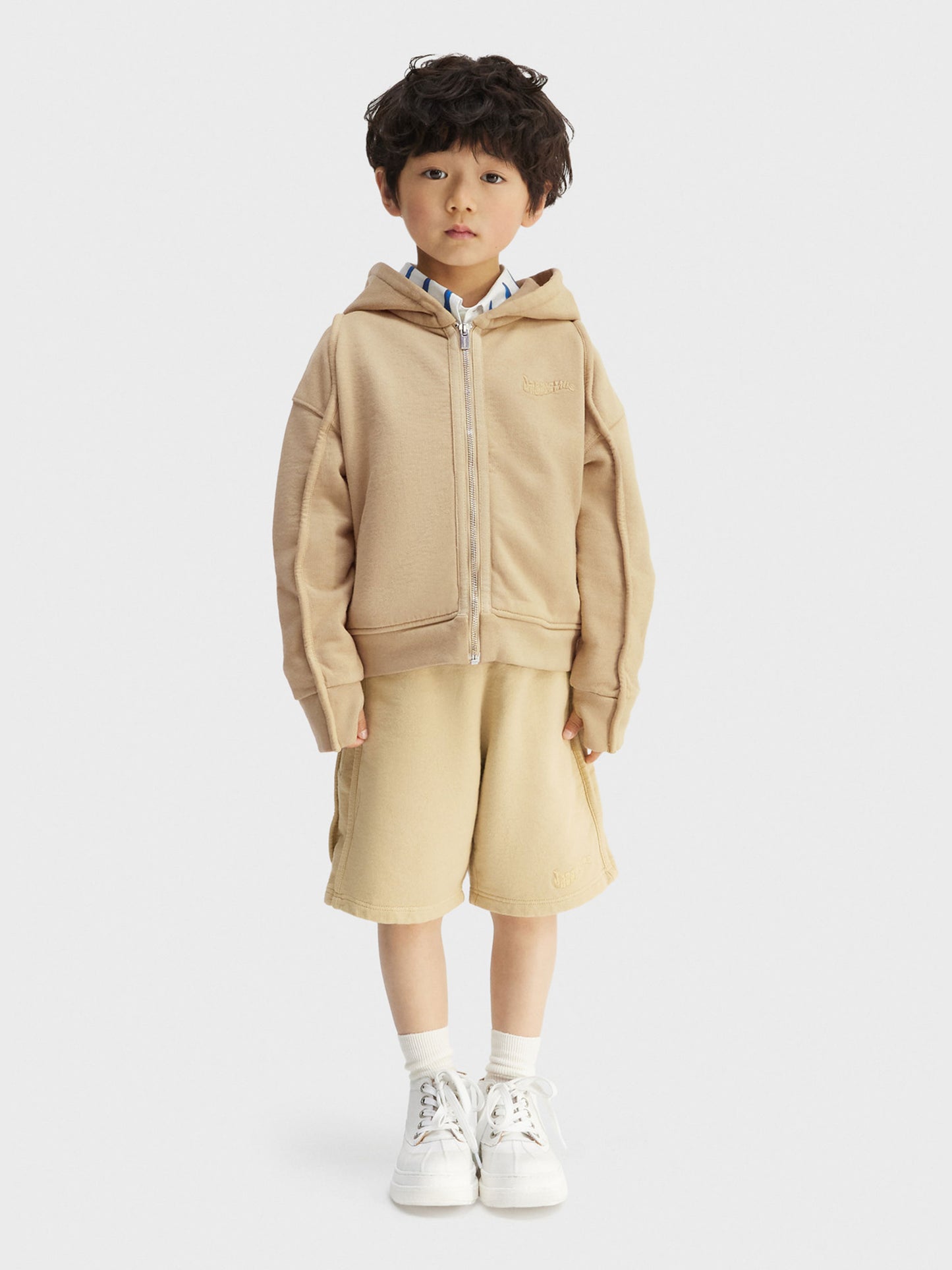 Beige 'Le Camargue Zippe' sweatshirt for kids