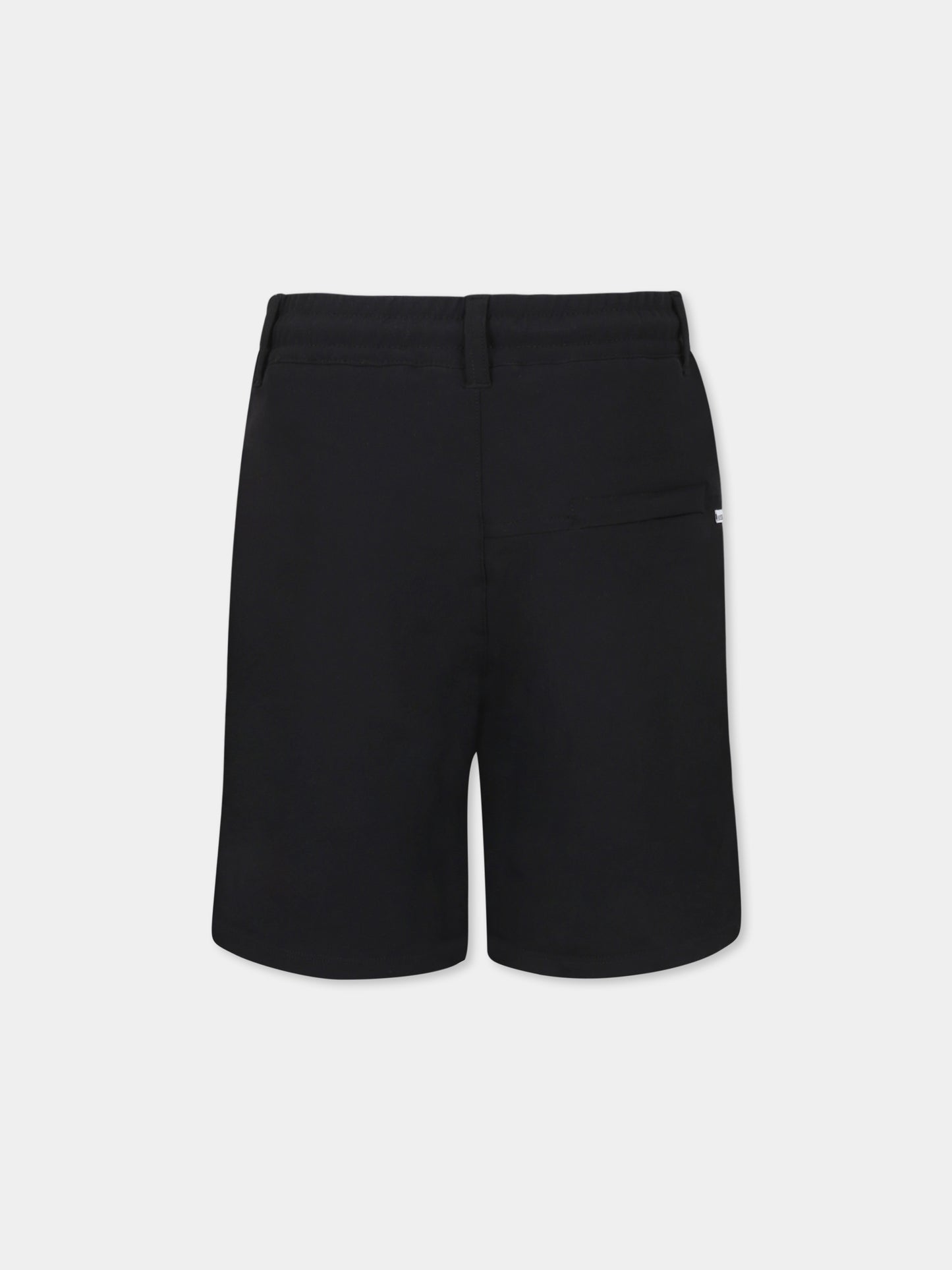 Black shorts for boy with logo