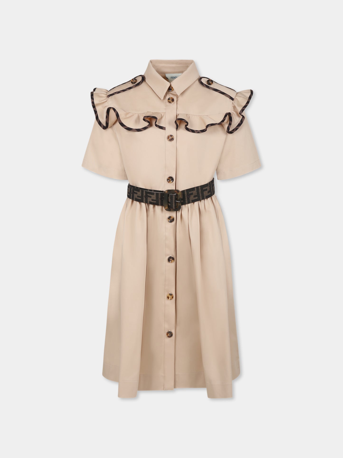 Beige dress for girl with FF