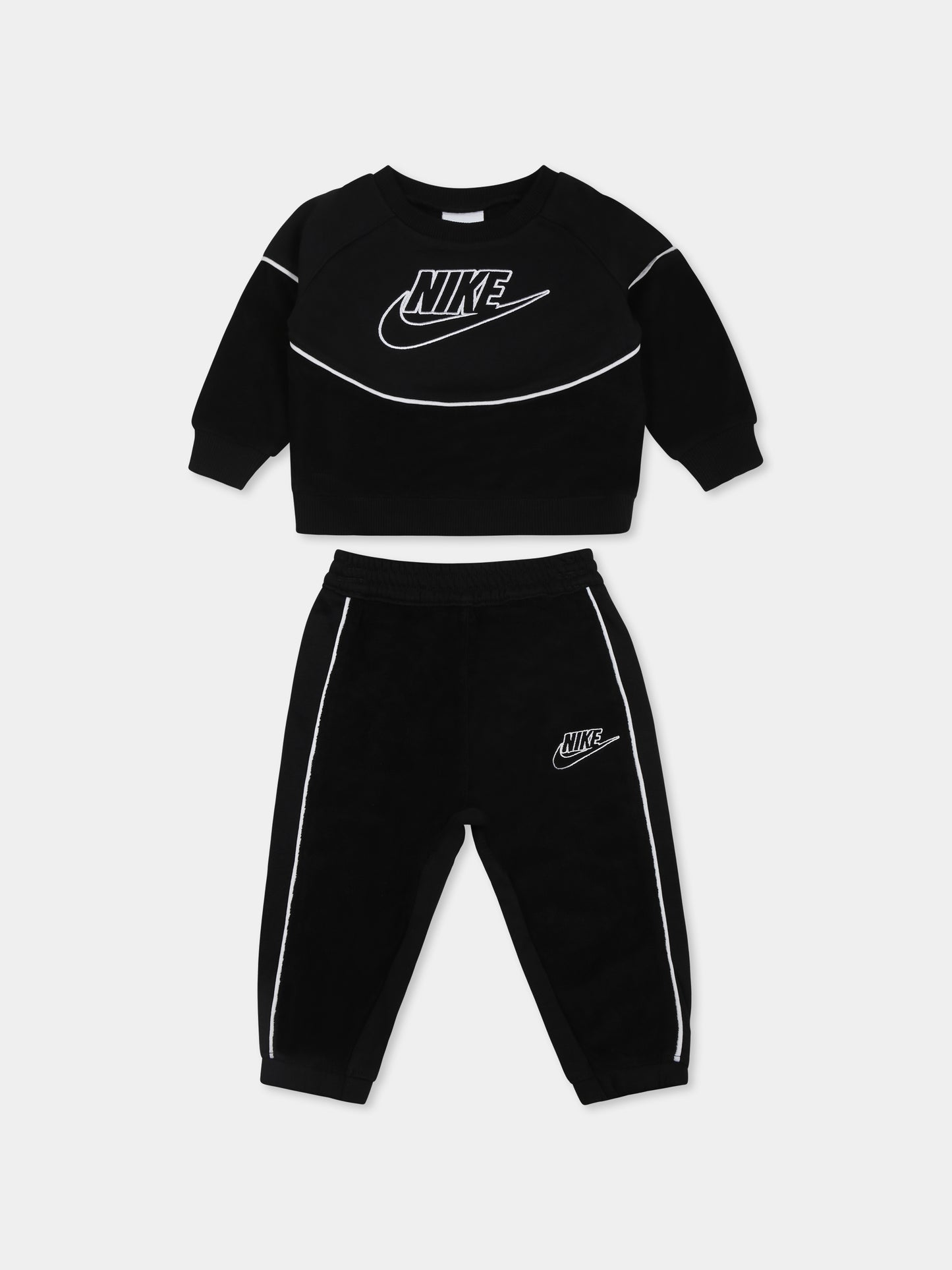 Black suit for boy with logo