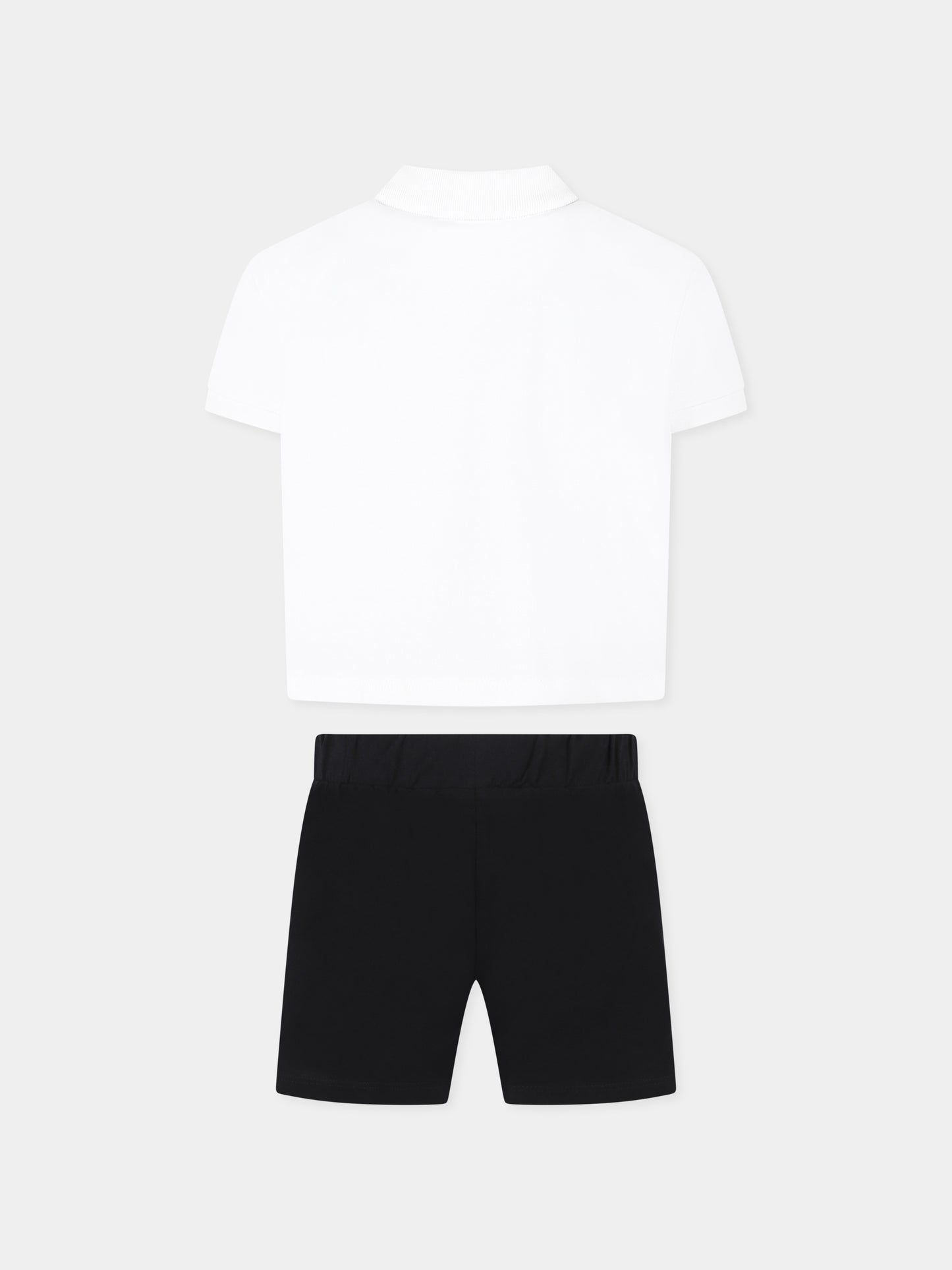 White suit for girl with logo