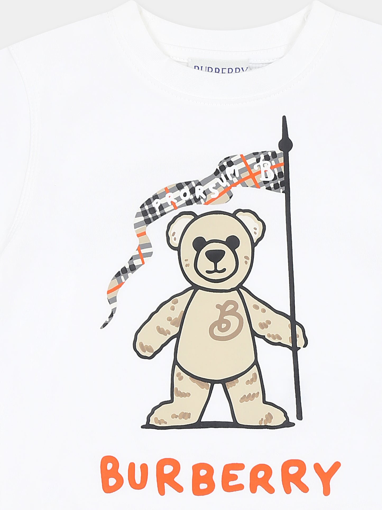 White t-shirt for babykids with Thomas bear