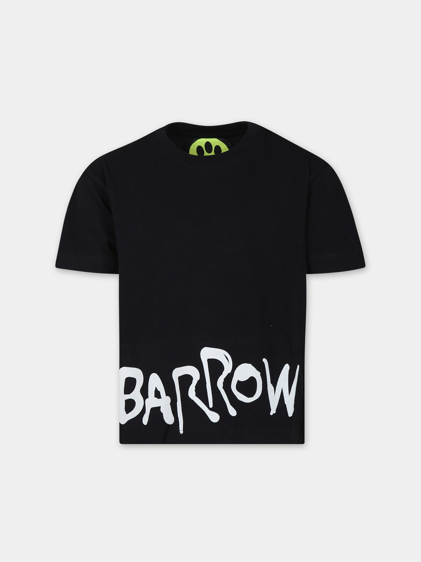 Black t-shirt for kids with bear and logo