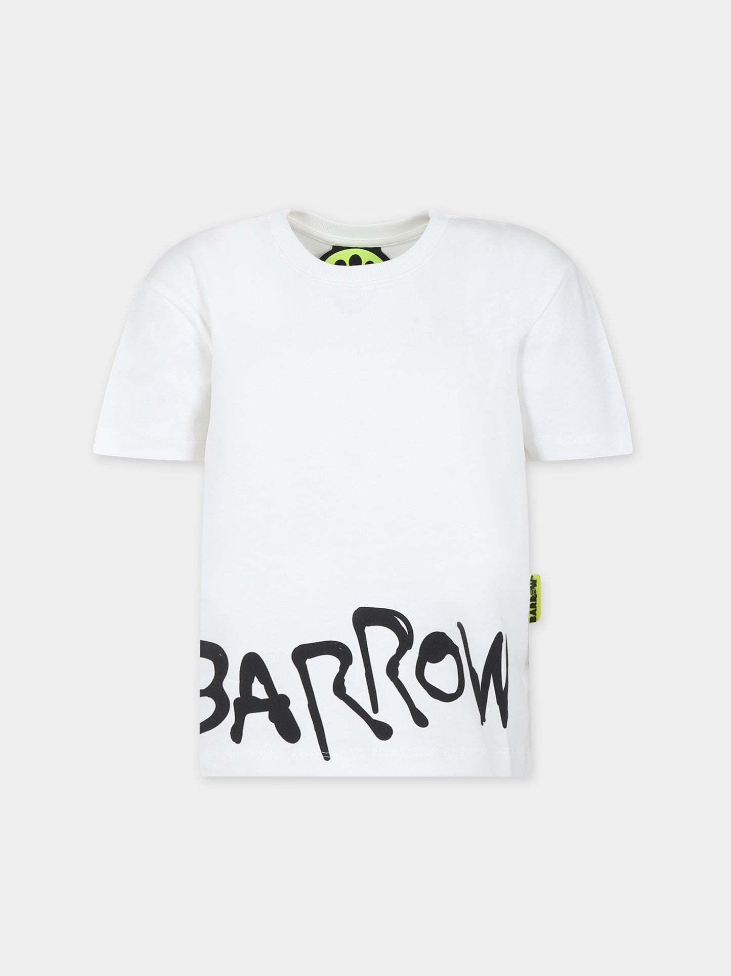 White t-shirt for kids with bear and logo