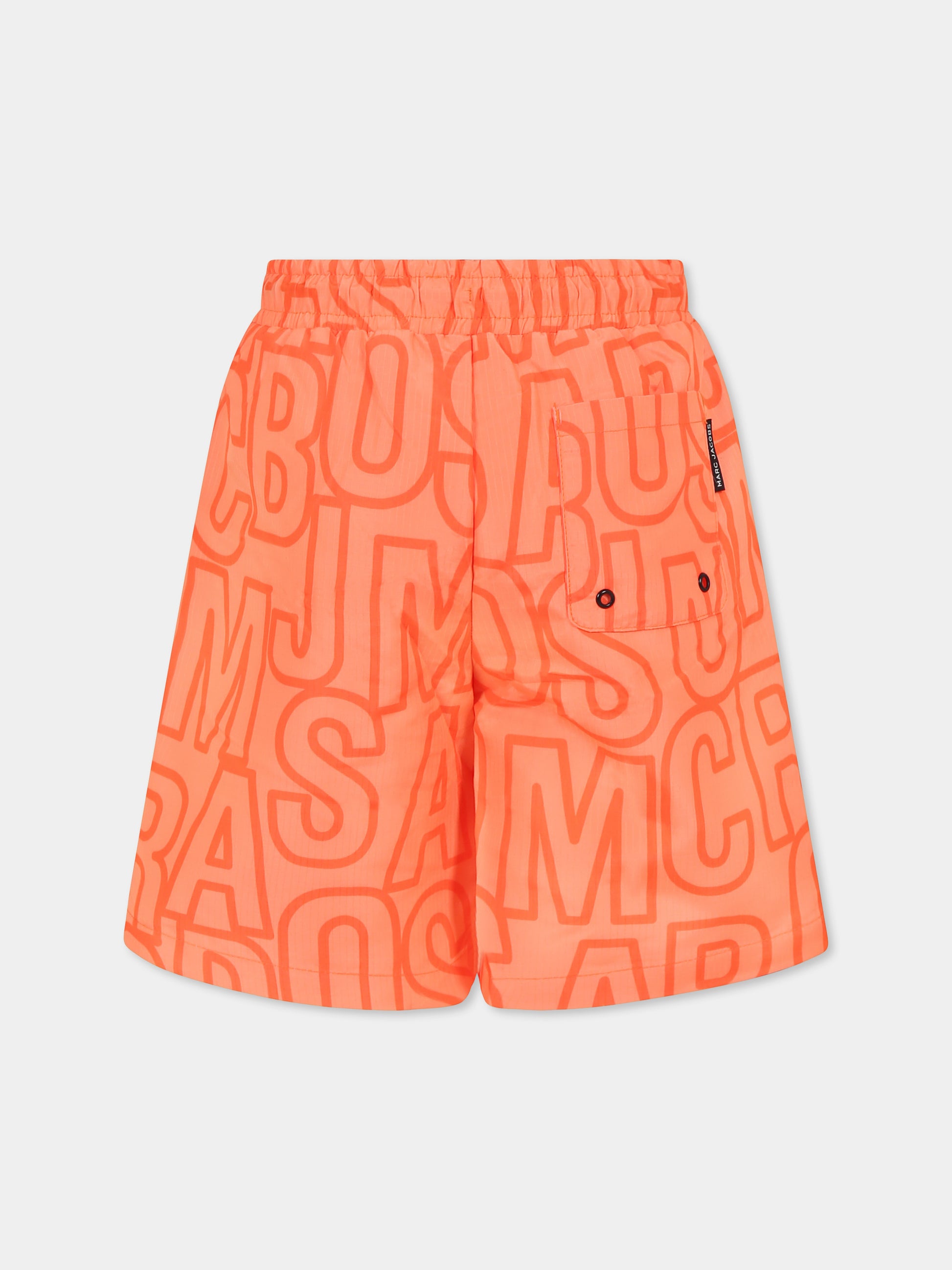 Boxer mare arancione per bambino con logo all over,Marc Jacobs,W60508 406
