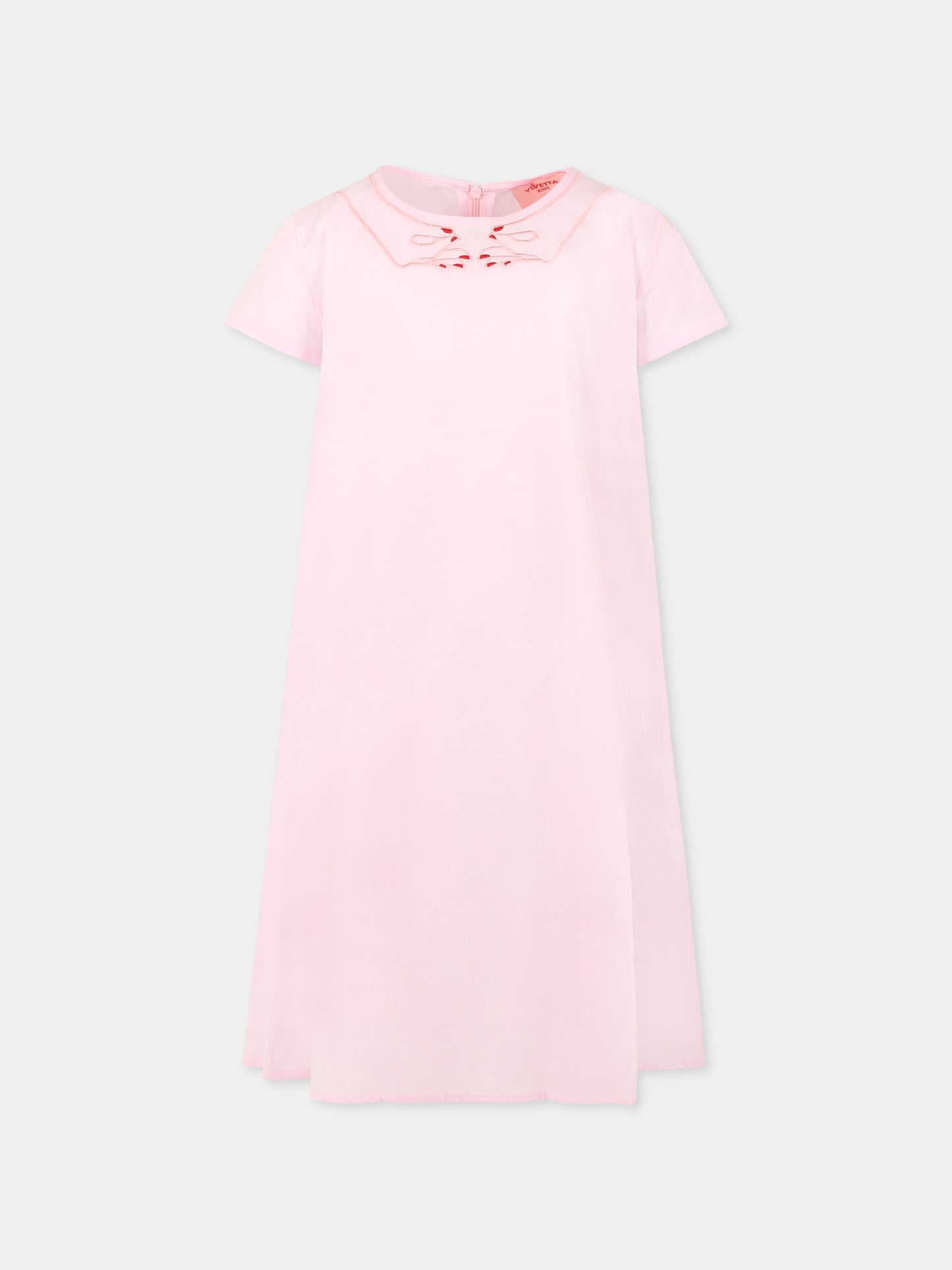 Vestito rosa per bambina con mani,Vivetta Kids,VE2536R