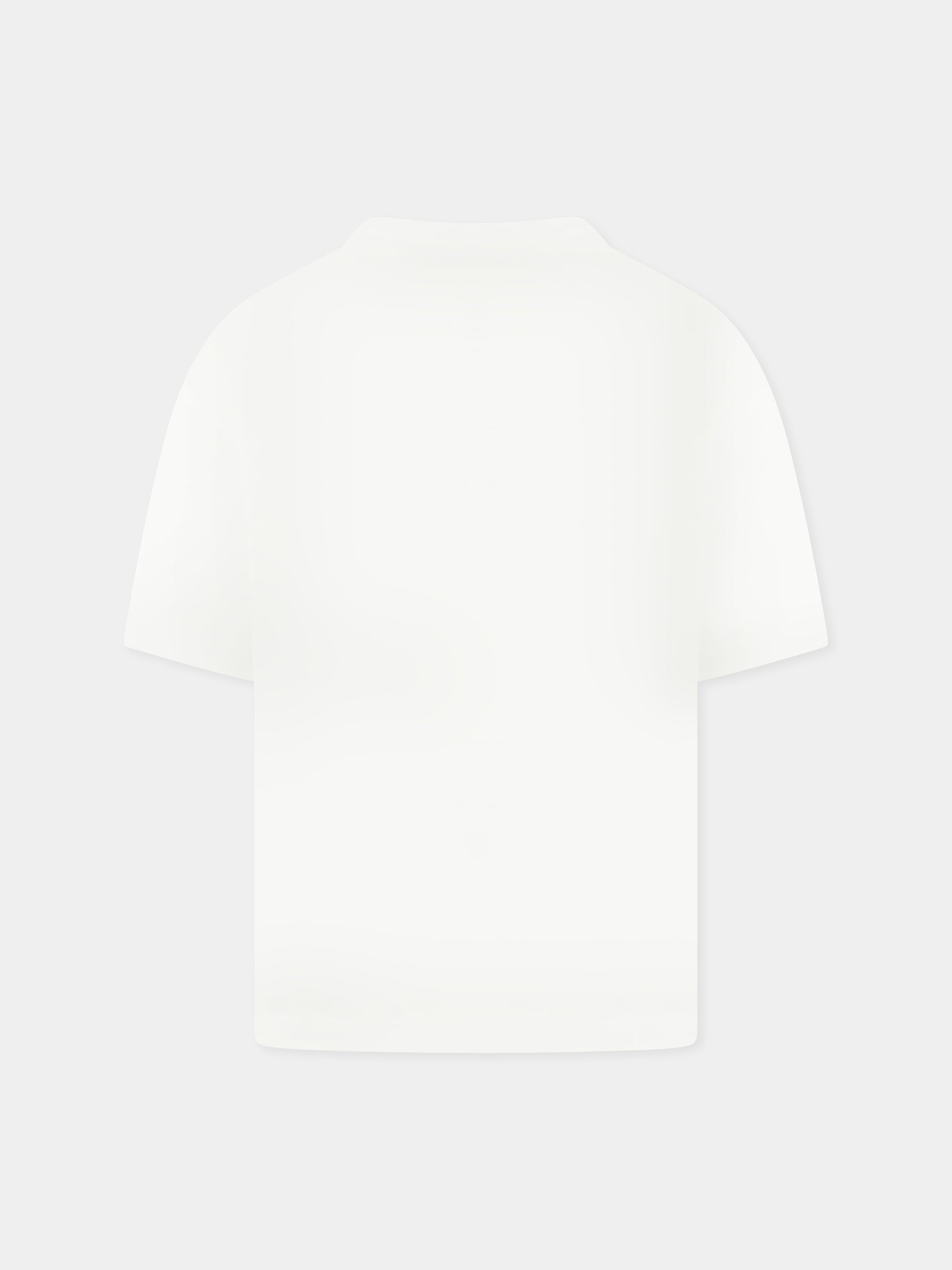 T-shirt bianca per bambini con fiori e logo,Flower Mountain,0N02 0016002878 01 SABURO