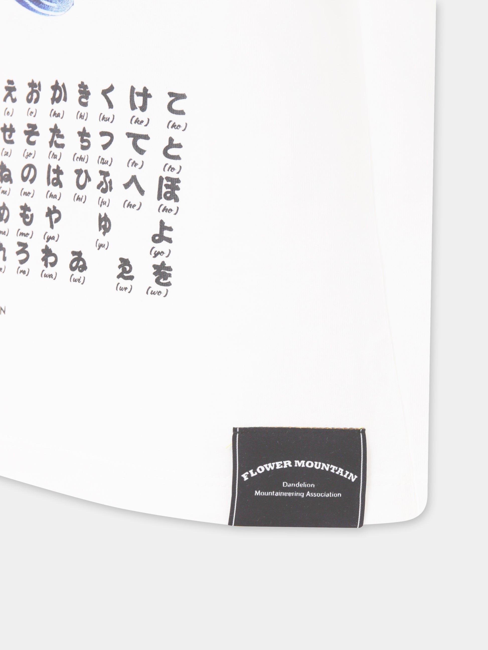 T-shirt bianca per bambino con pesce e logo,Flower Mountain,0N02 0016002880 01 KAWA