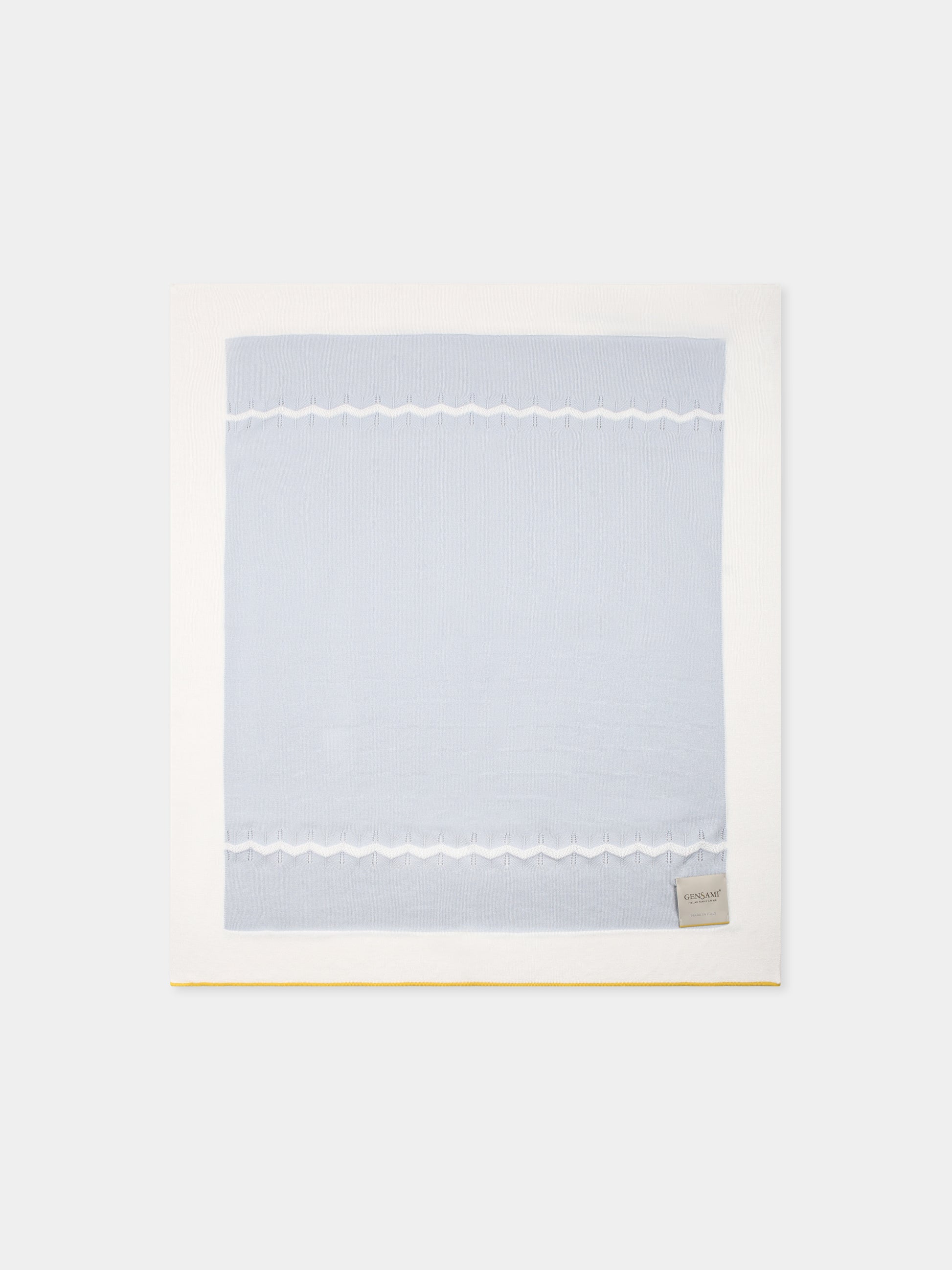 Coperta celeste per neonato con onde,Gensami,COP03-B-ONDA SILVER BLUE