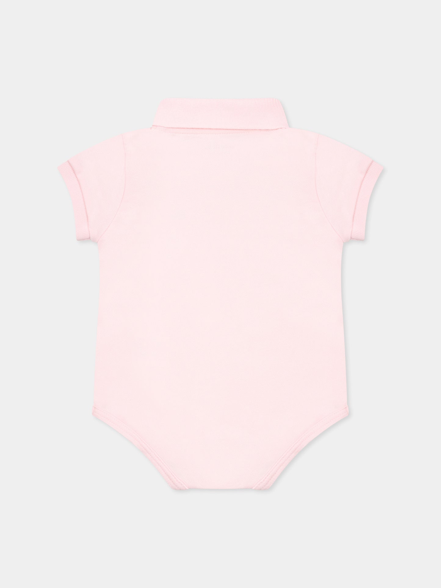 Body rosa per neonata con coccodrillo,Lacoste,4J8412 T03