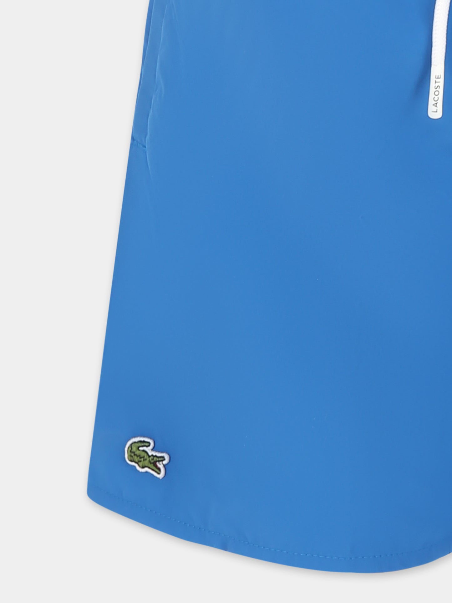 Blue swim shorts for boy with crocodile