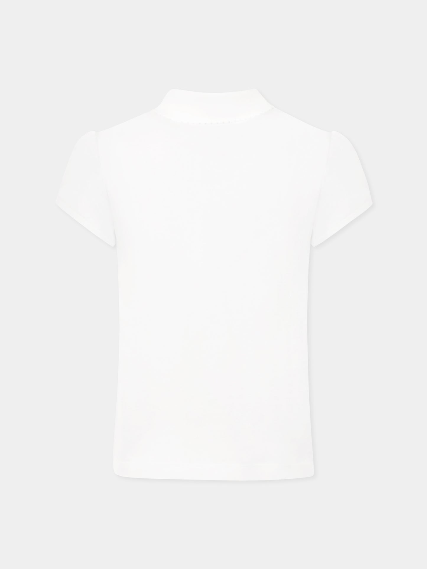 Polo bianca per bambino con coccodrillo,Lacoste,PJ3594 001