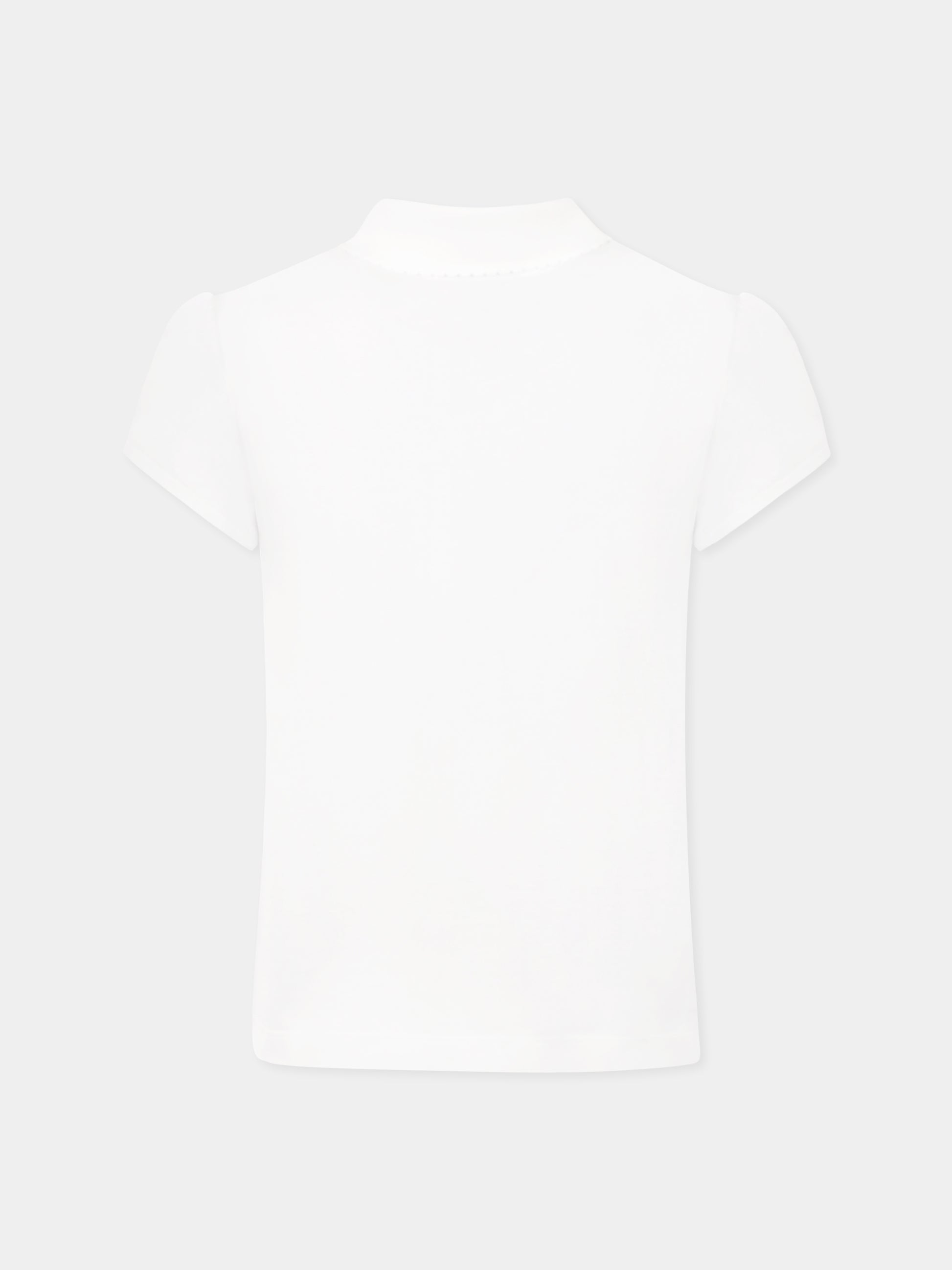 Polo bianca per bambino con coccodrillo,Lacoste,PJ3594 001