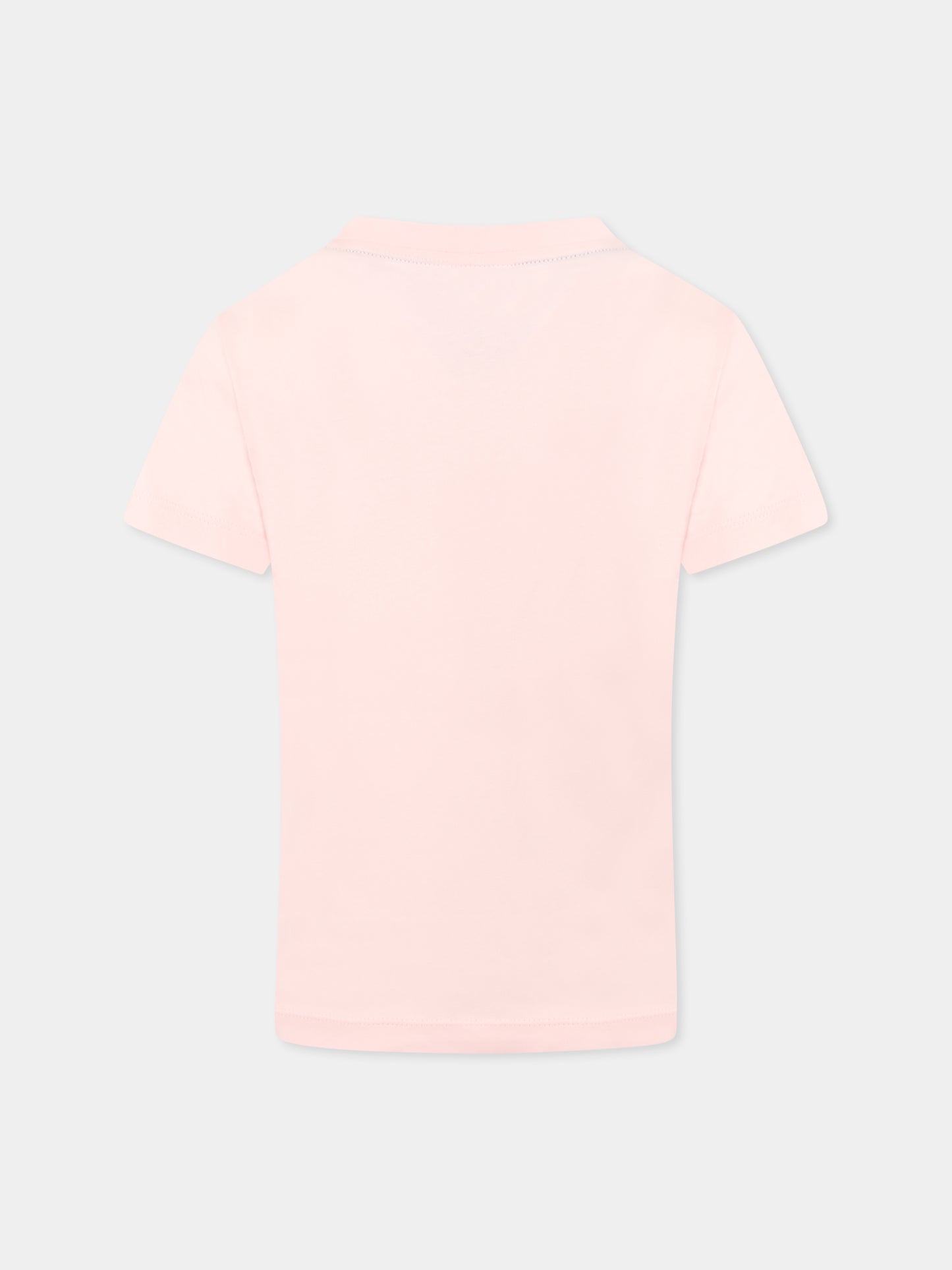 T-shirt rosa per bambini con coccodrillo,Lacoste,TJ1122 T03