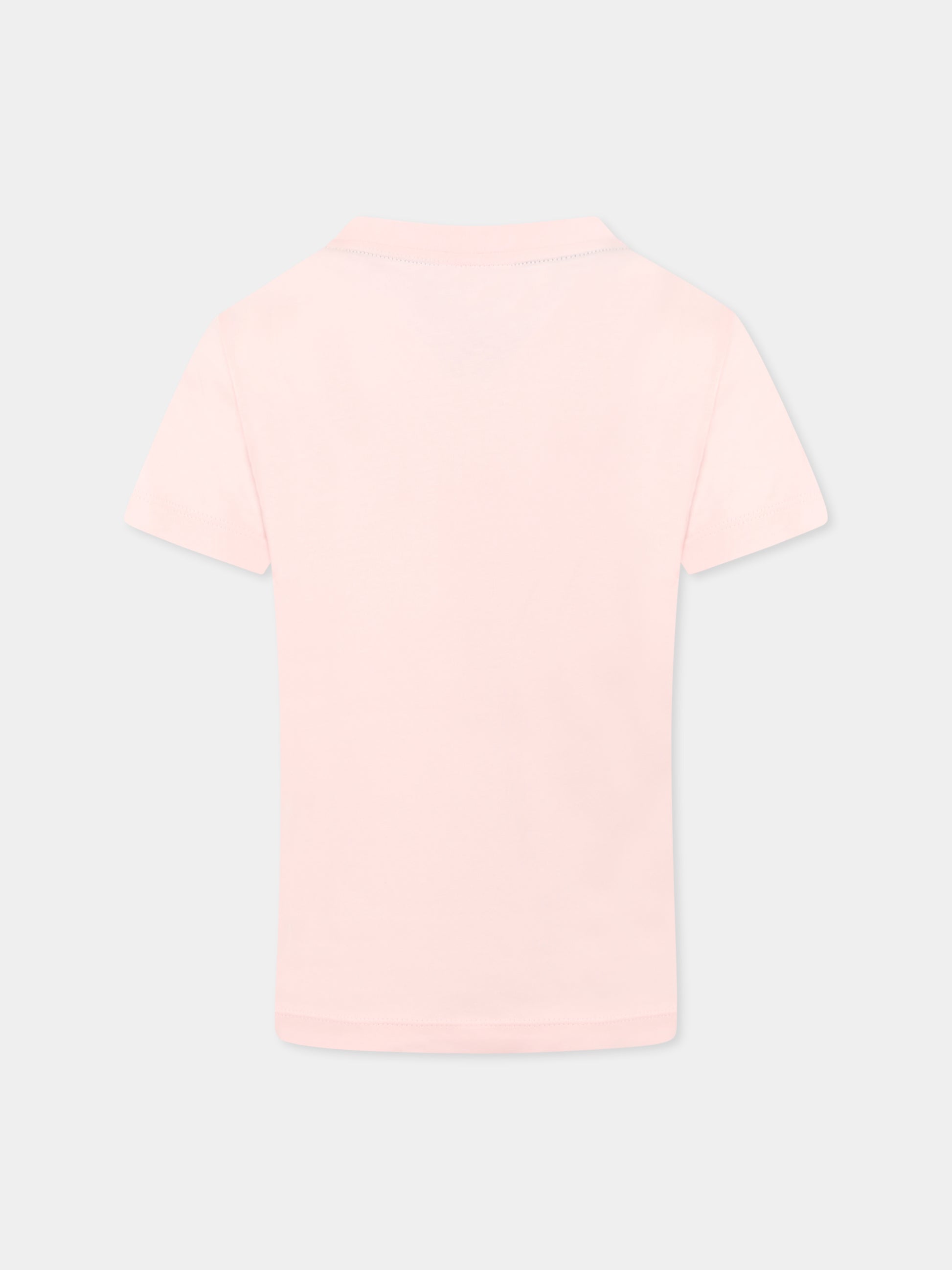 T-shirt rosa per bambini con coccodrillo,Lacoste,TJ1122 T03