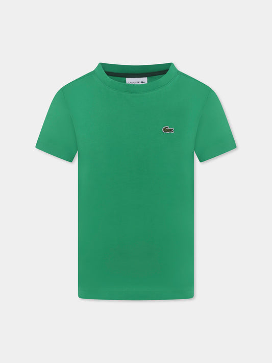 T-shirt verde per bambino,Lacoste,TJ1122 SIW