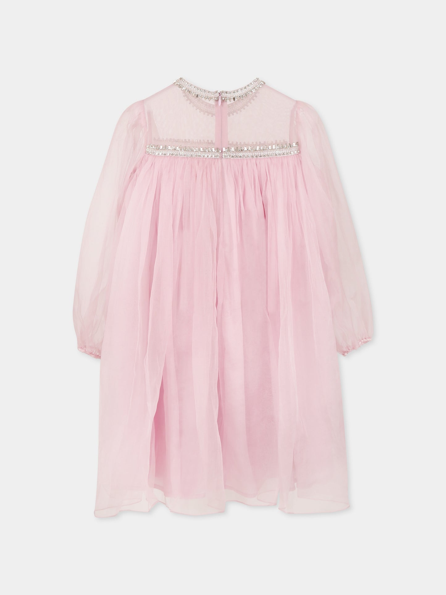 Purple dress for girl with crystals