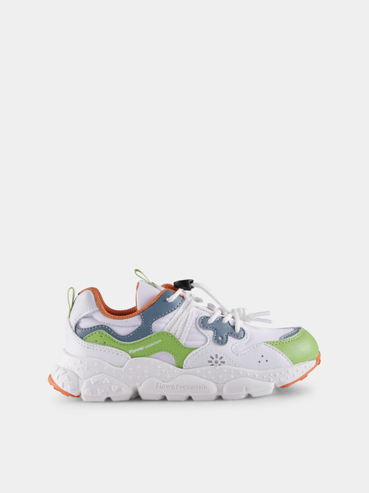 Sneakers Yamano bianche per bambini,Flower Mountain,001 2015497 21 1F28 YAMANO