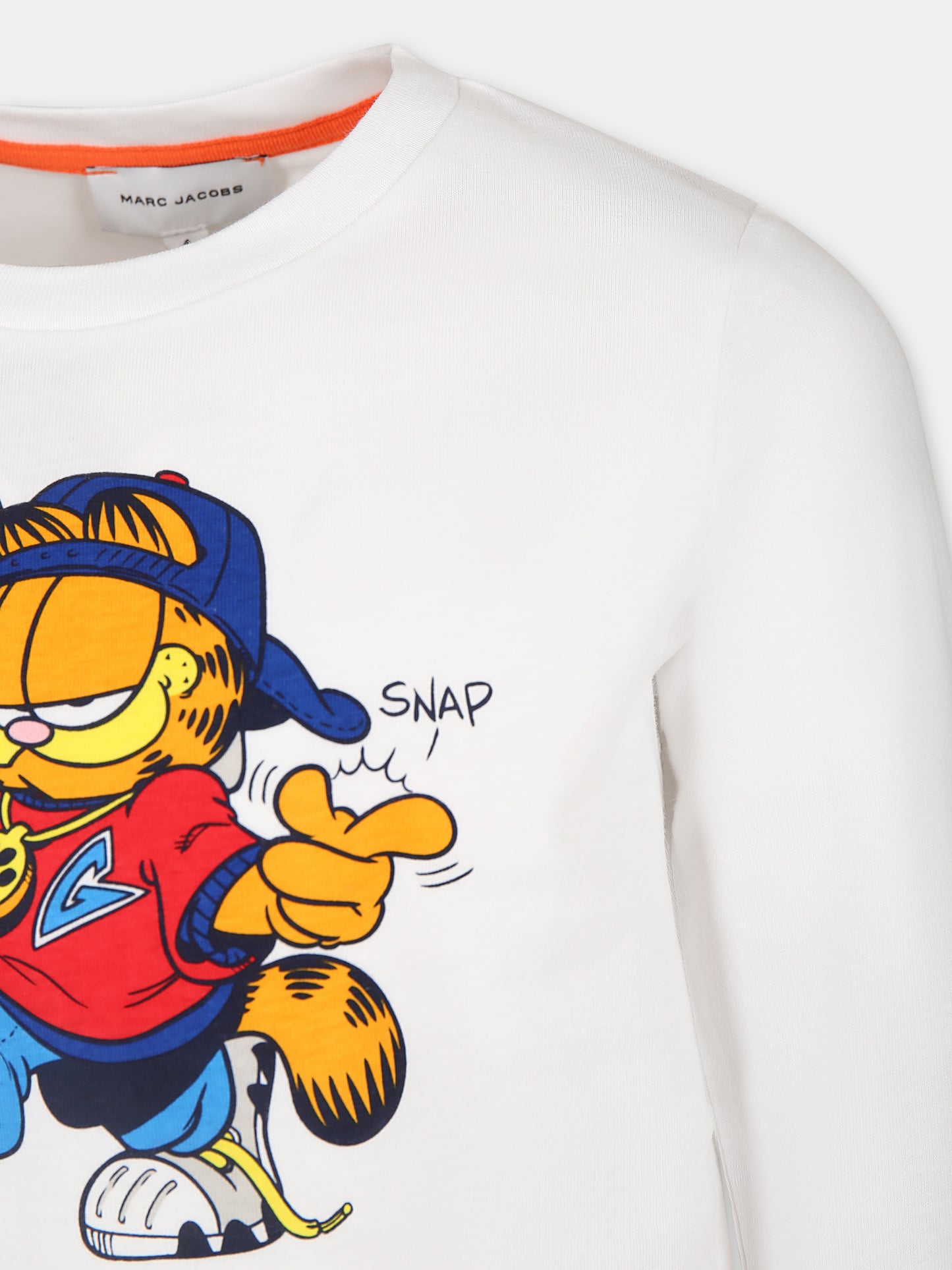 T-shirt bianca per bambino con stampa Garfield,Marc Jacobs,W25611 10P