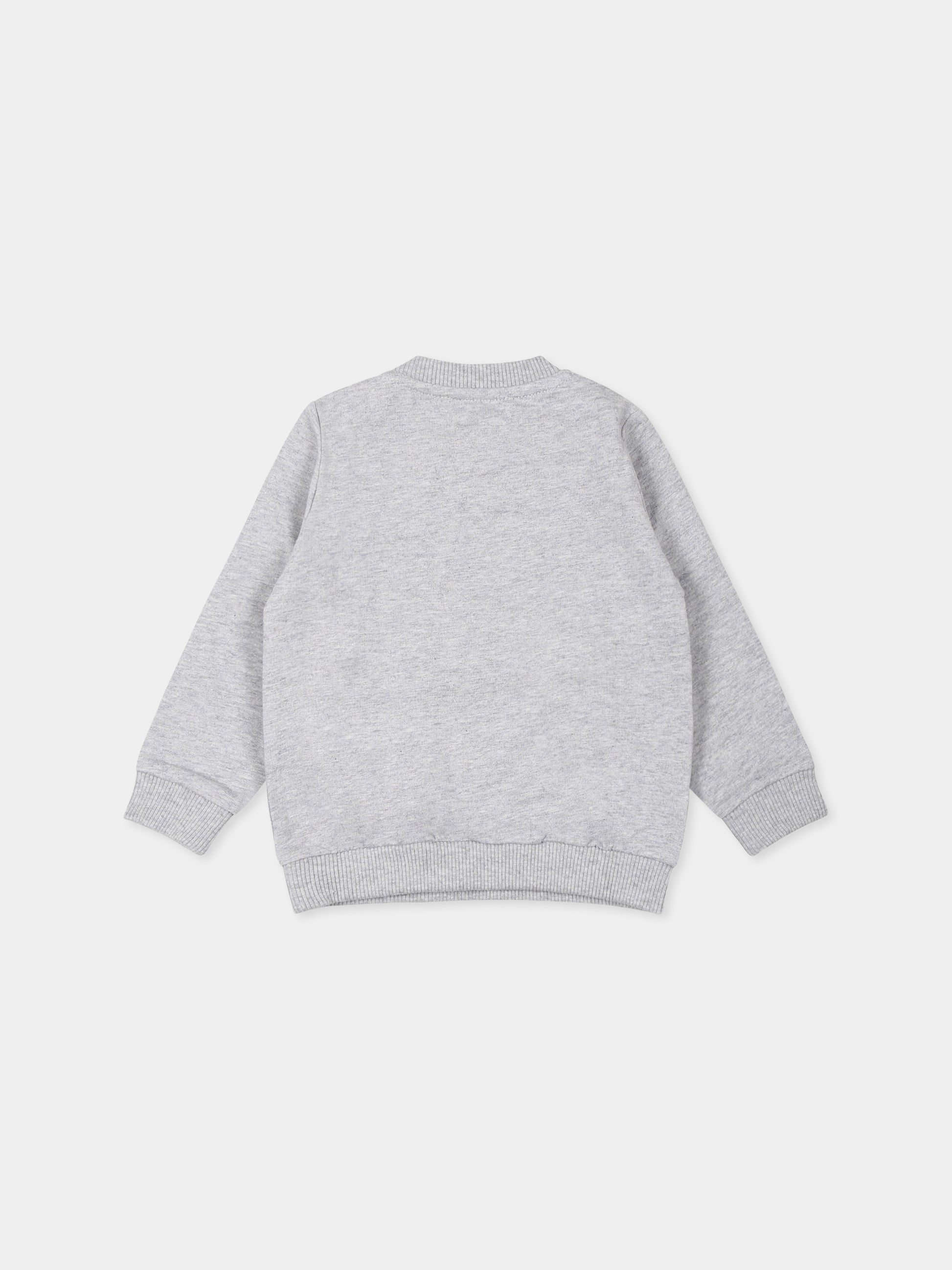 Felpa griga per neonati con Teddy Bear,Moschino Kids,MZF04Q LCA19 60926