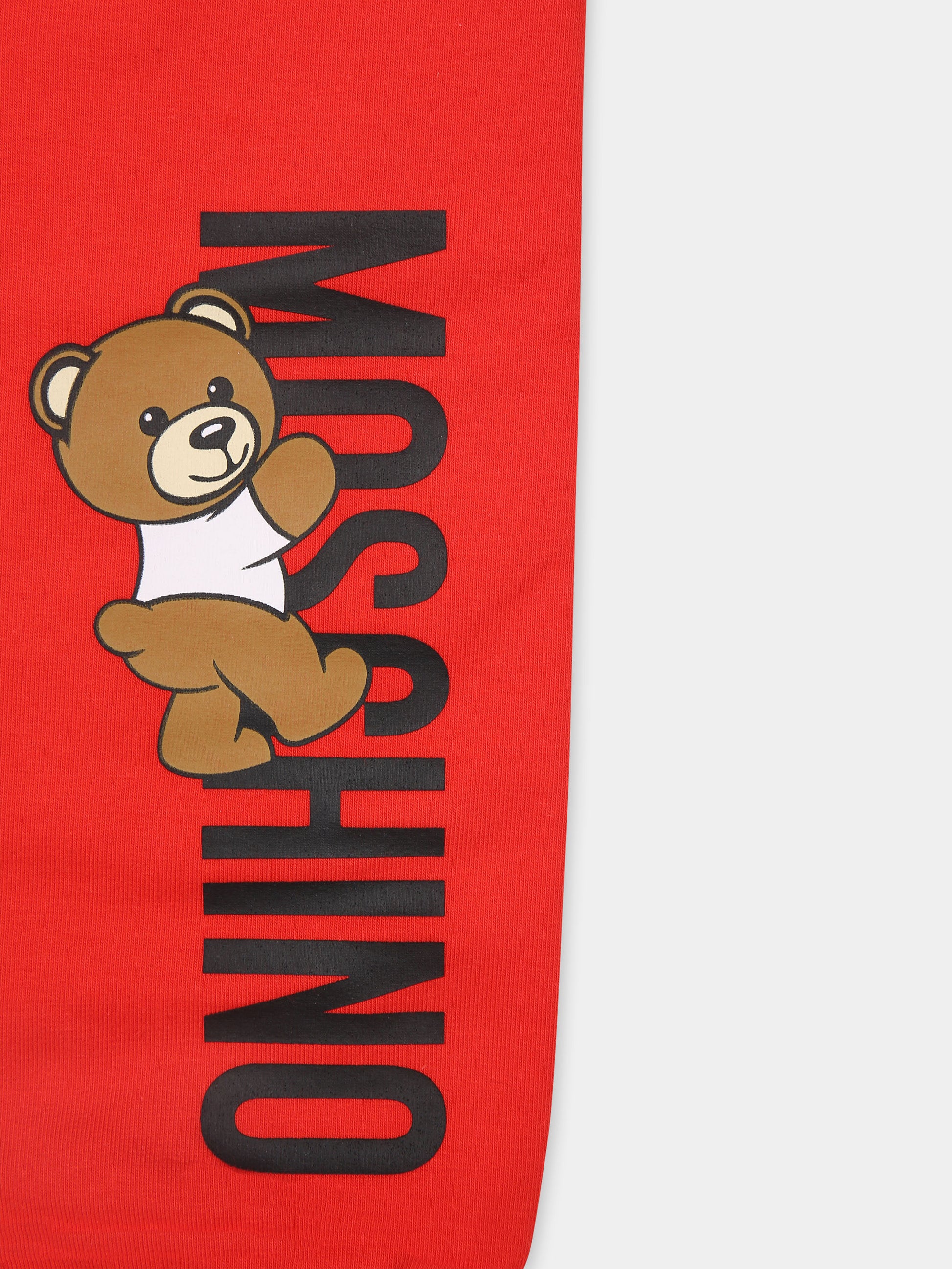 Completo rosso per neonati con Teddy Bear,Moschino Kids,MUK04R LDA27 50109