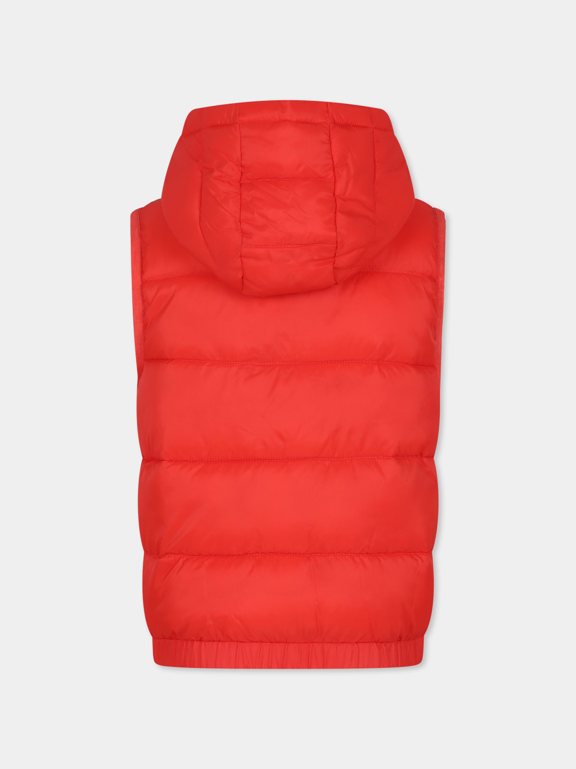 Gilet rosso per bambino con Teddy Bear,Moschino Kids,HUS04Q L3A69 50109