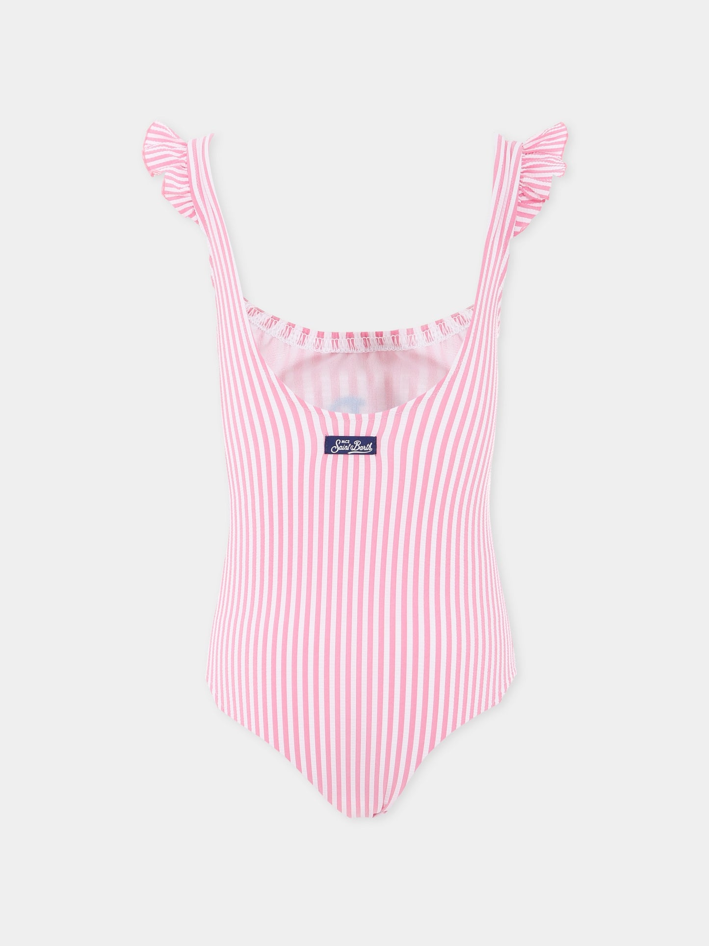 Costume intero rosa per bambina con logo,Mc2 Saint Barth,TILD0001 04263H