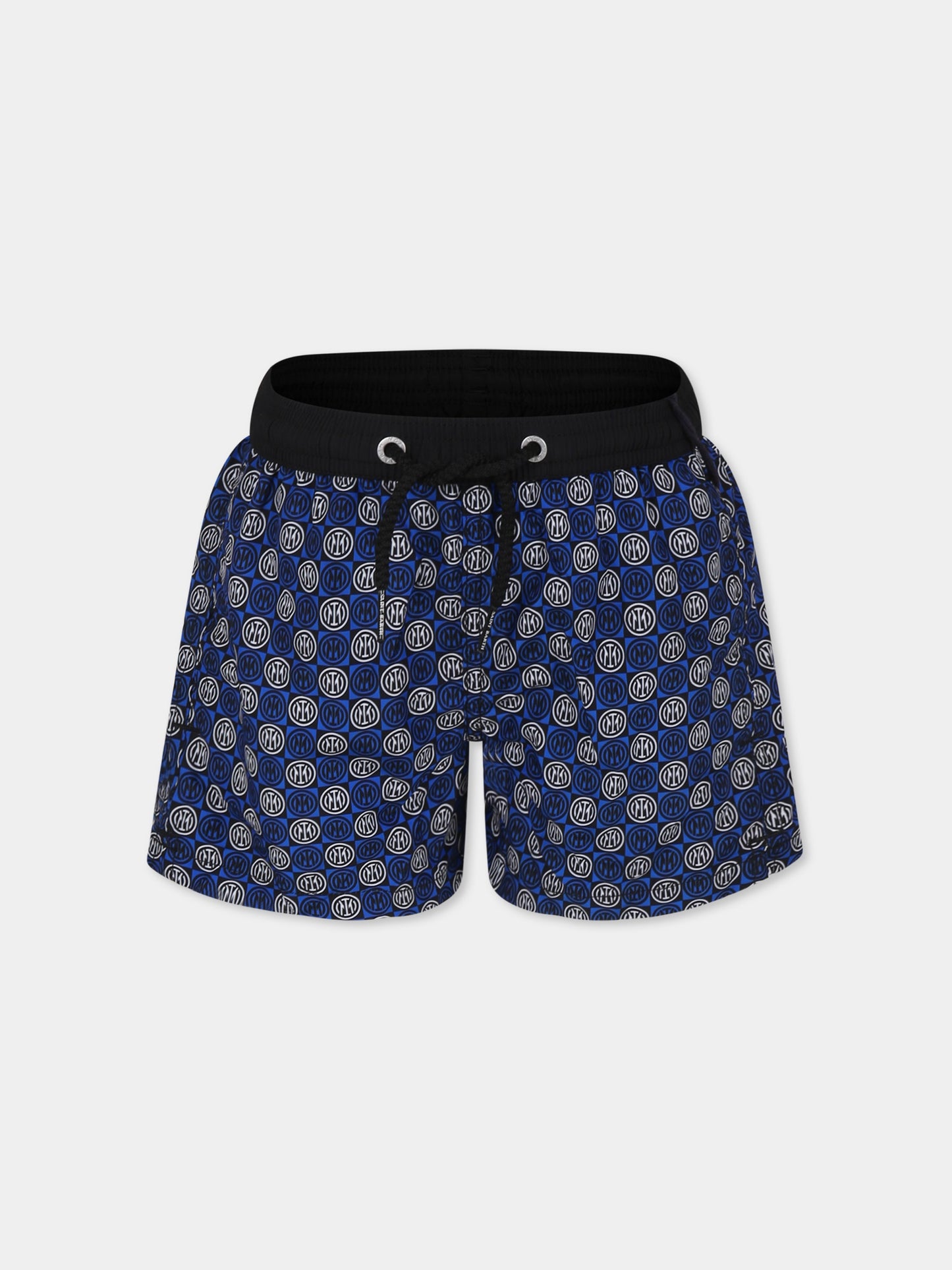 Blue swim shorts for boy with Inter logo