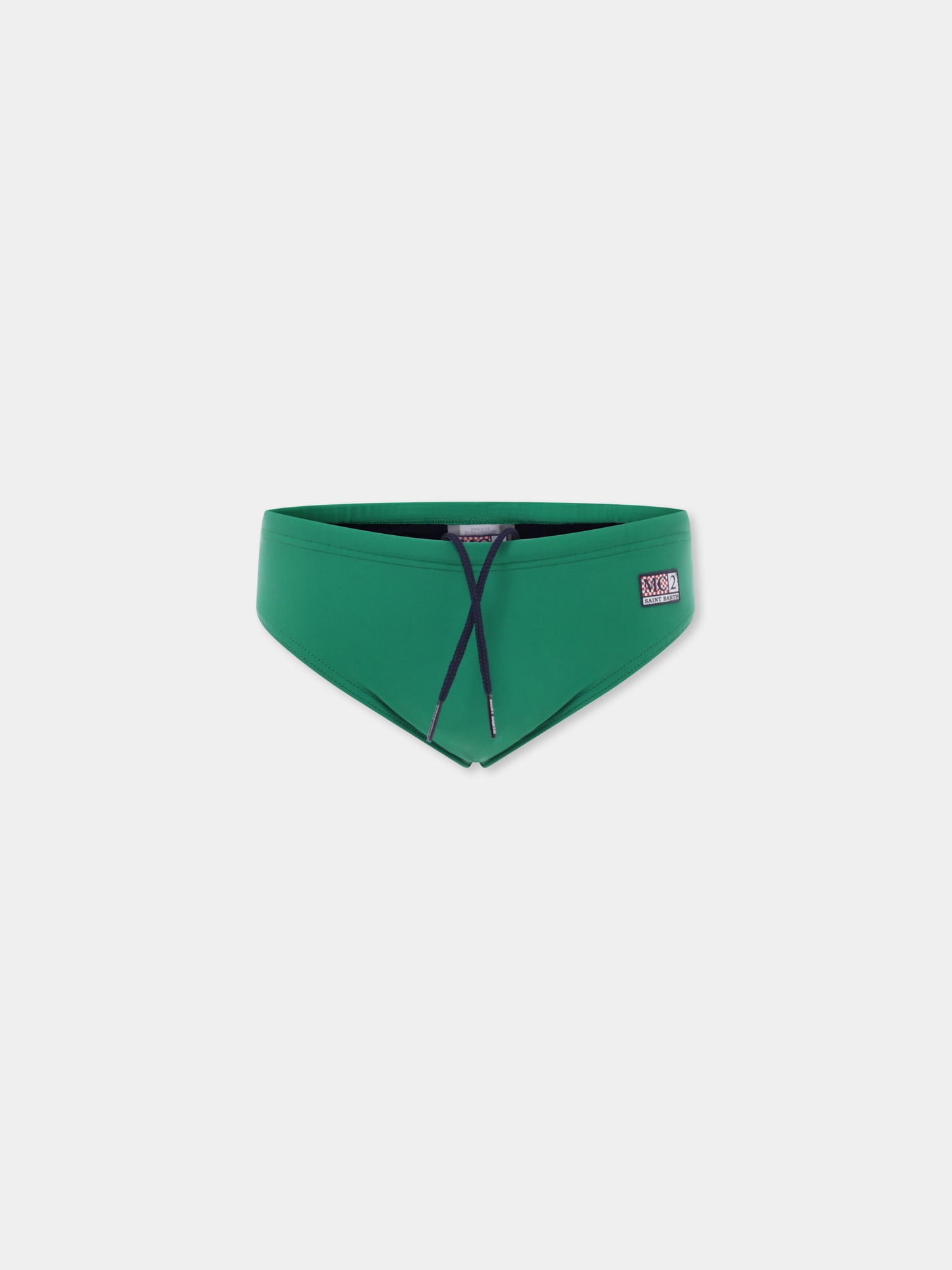 Slip mare verde per bambino con logo,Mc2 Saint Barth,BIL0001 01385H