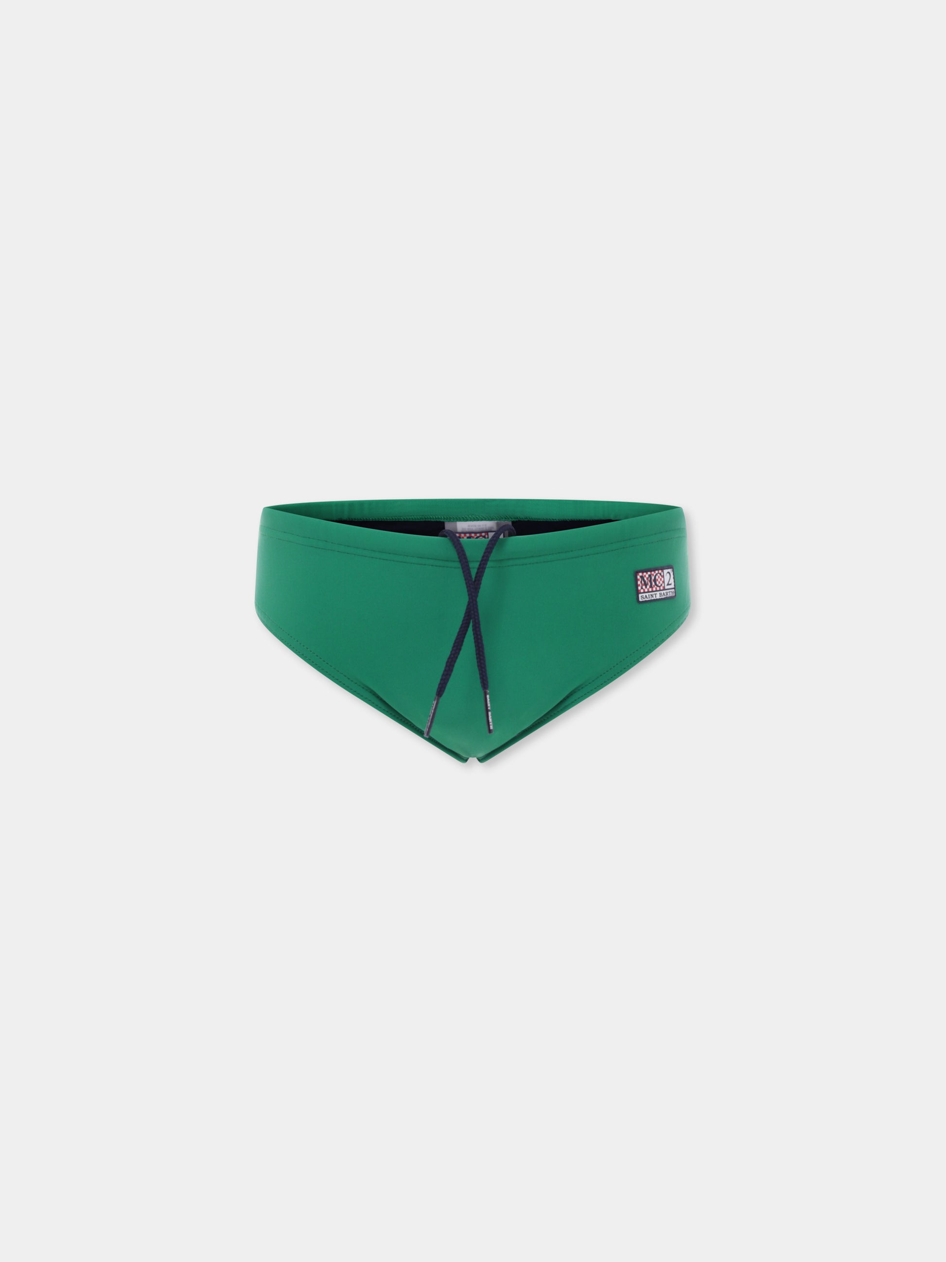 Slip mare verde per bambino con logo,Mc2 Saint Barth,BIL0001 01385H