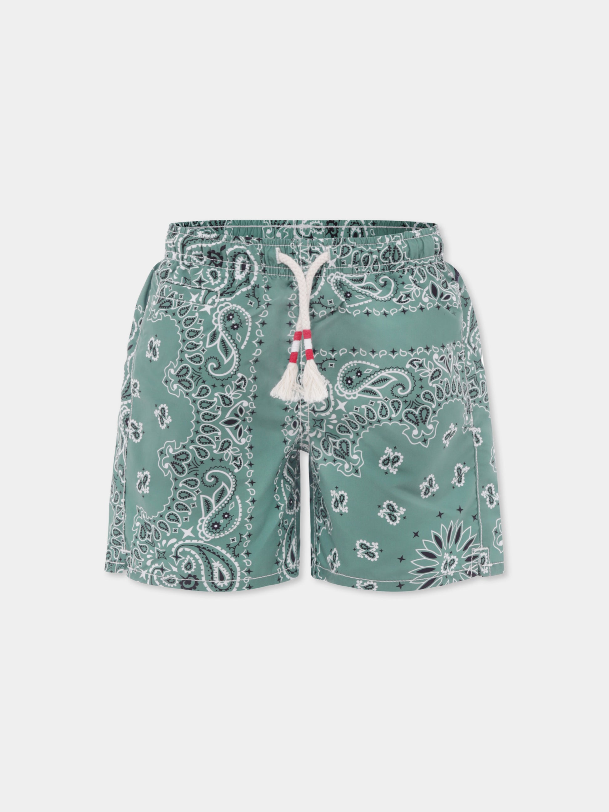 Boxer mare verde per bambino con stampa paisley,Mc2 Saint Barth,CAP0003 01177H