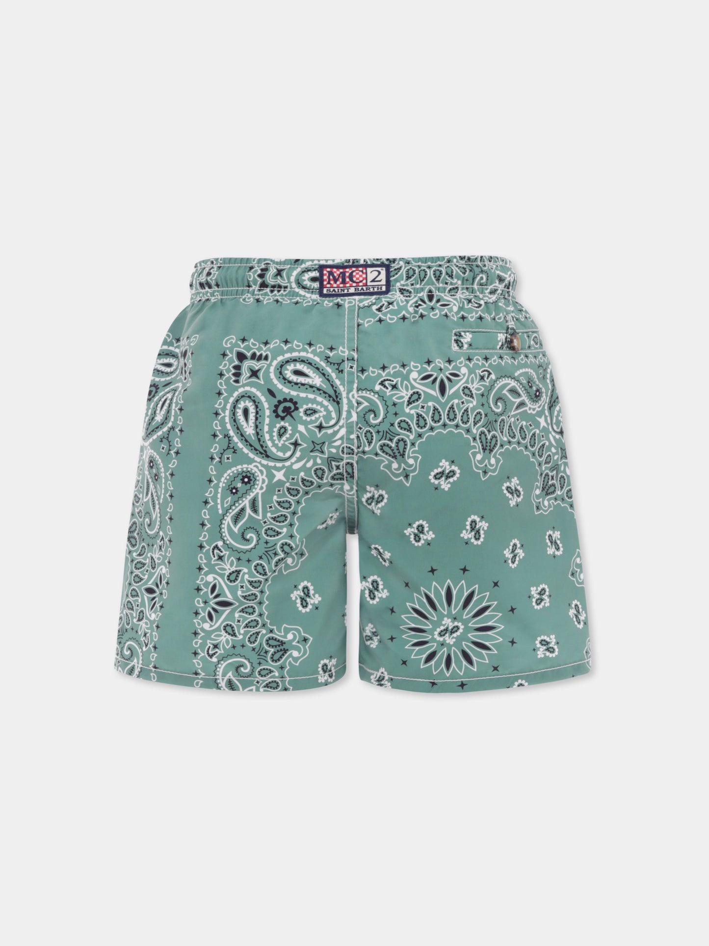 Boxer mare verde per bambino con stampa paisley,Mc2 Saint Barth,CAP0003 01177H