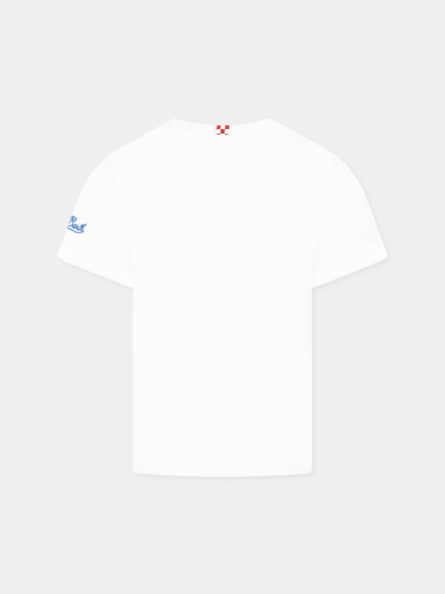 White t-shirt for boy with starfish