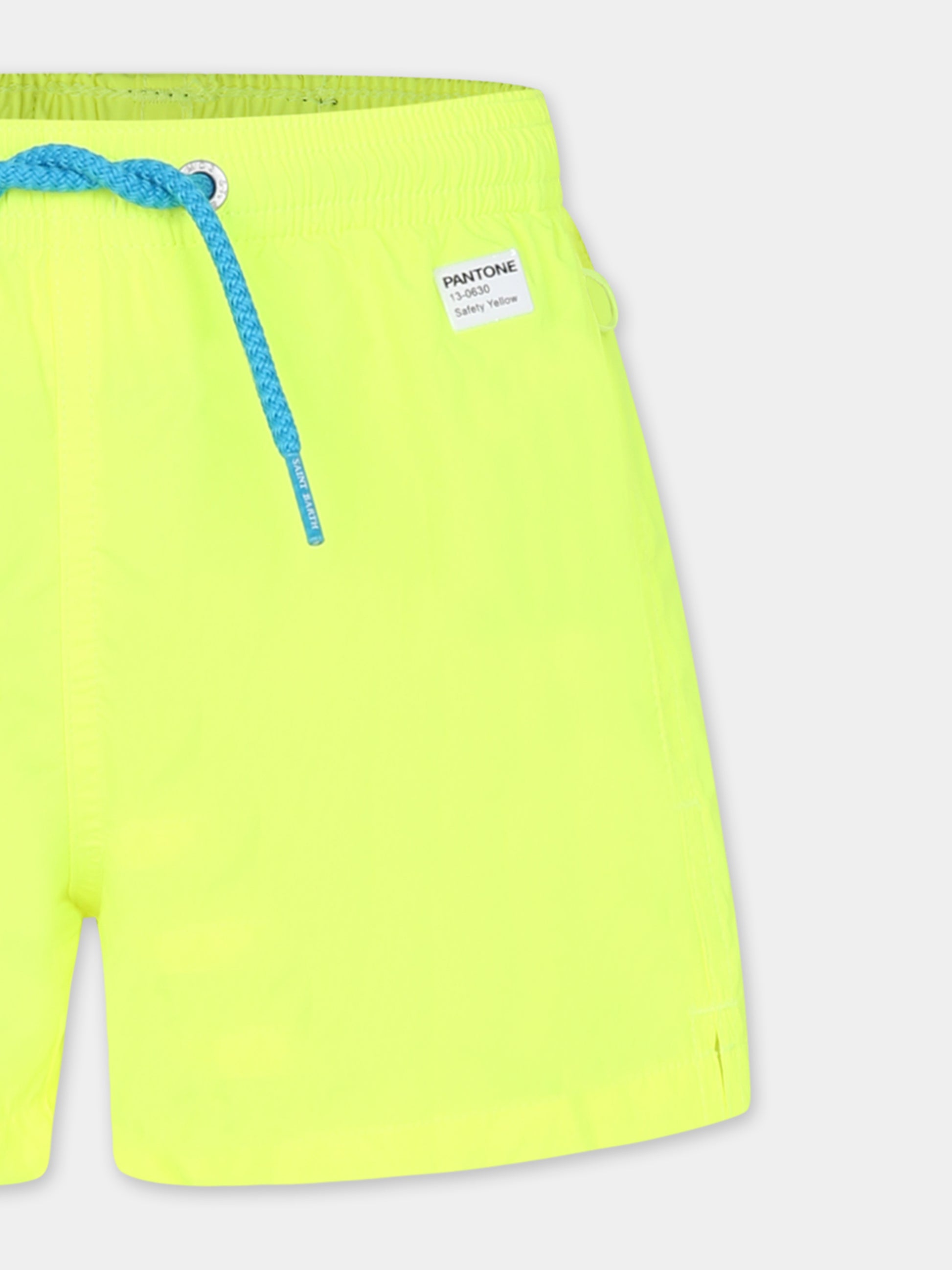 Boxer mare giallo per bambino con logo,Mc2 Saint Barth,JEA0012 01633H