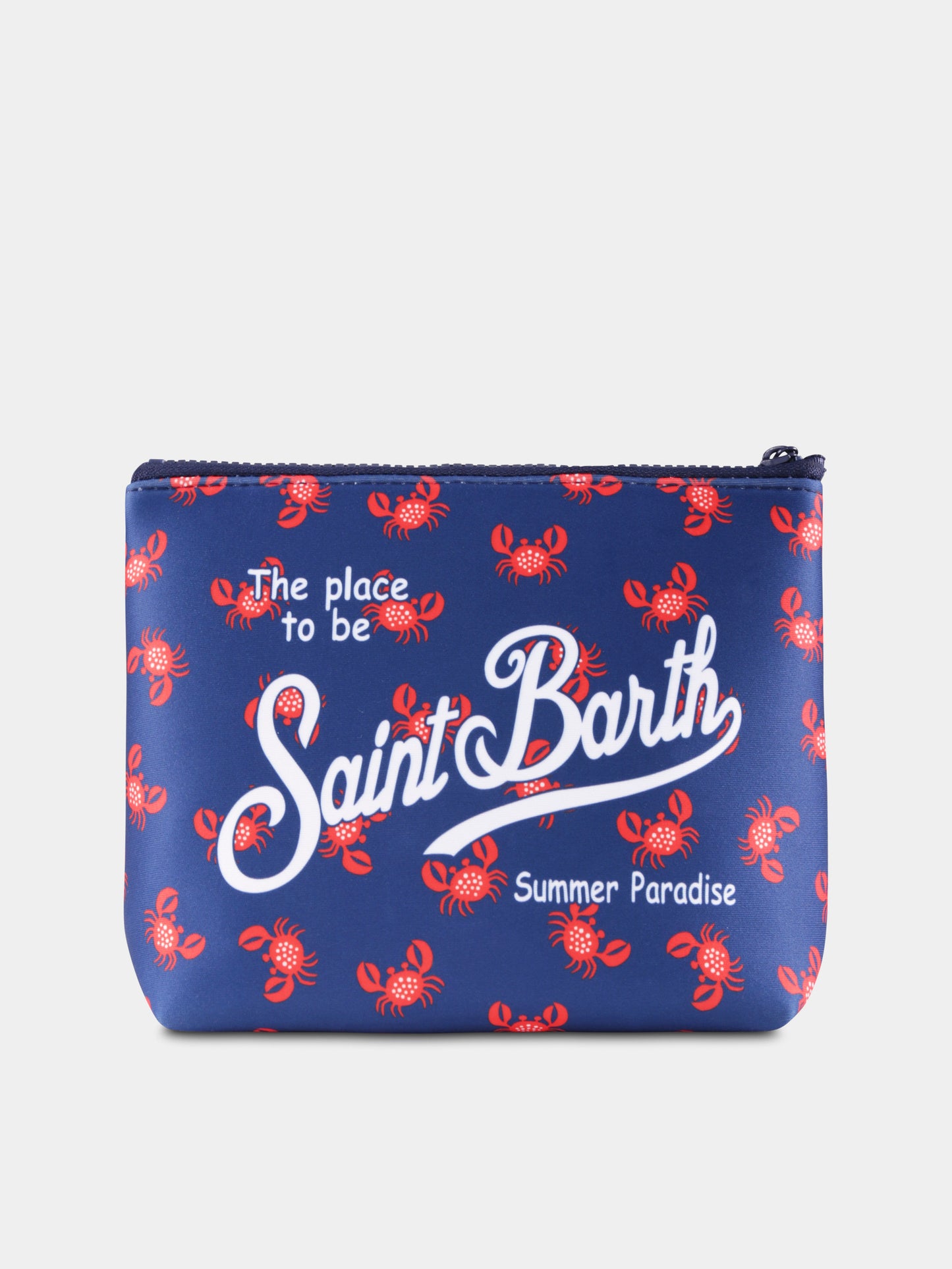Blue clutch bag for boy with crabs