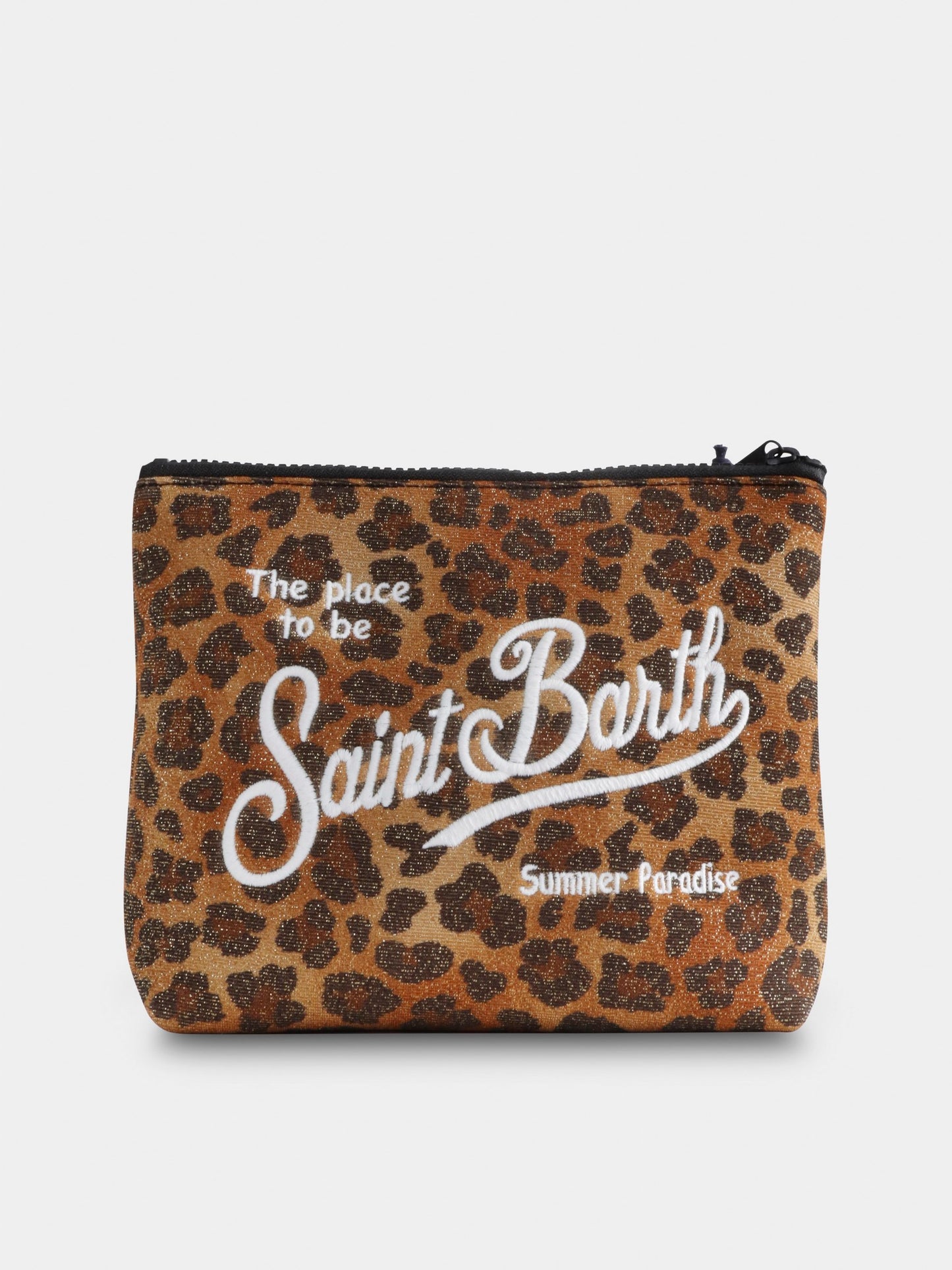 Pochette marrone per bambina con logo e stampa animalier,Mc2 Saint Barth,ALI0013 04426H