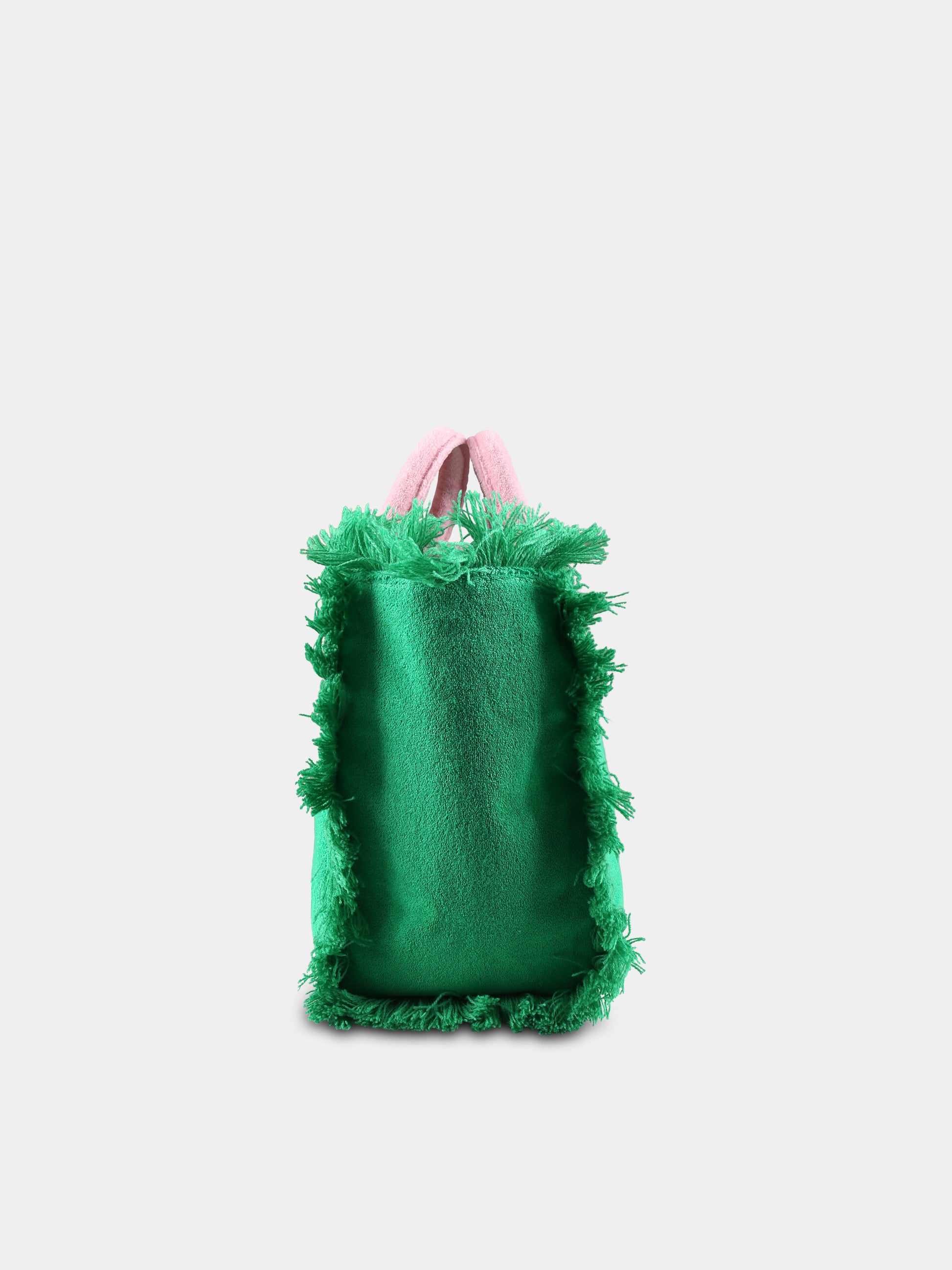 Borsa mare Colette verde per bambina con logo,Mc2 Saint Barth,COL0005 04234H