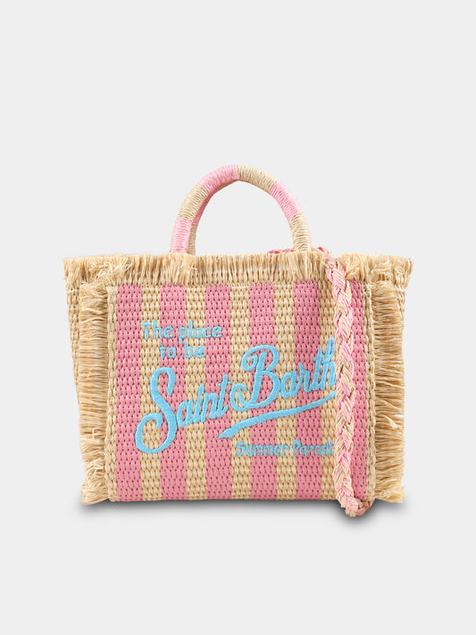 Borsa Vanity Mini beige per bambina con logo,Mc2 Saint Barth,VAMI009 00188H