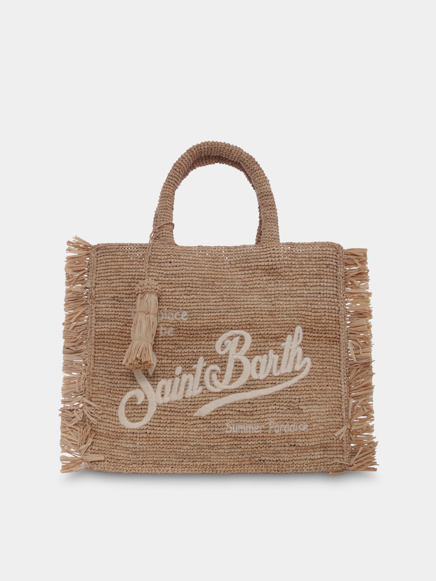 Borsa mare Colette beige per bambina con logo,Mc2 Saint Barth,COL0026 01111H