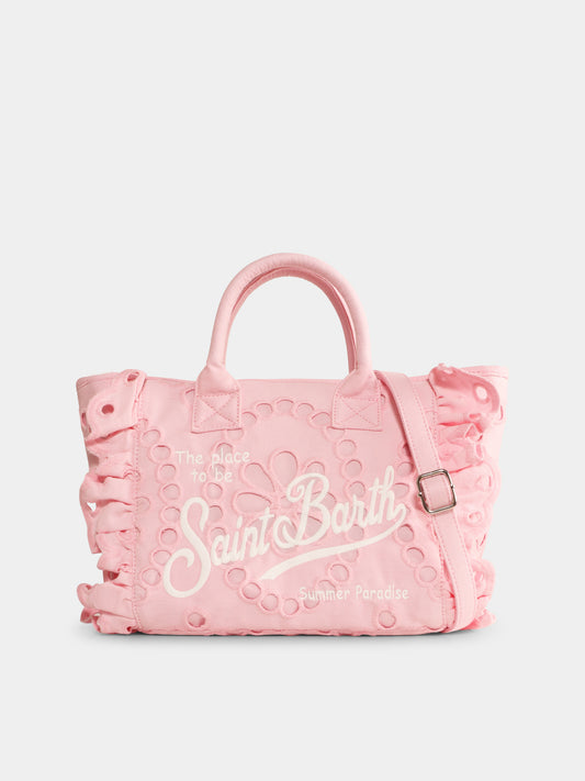 Borsa mare Colette rosa per bambina con logo,Mc2 Saint Barth,COL0027 03783H