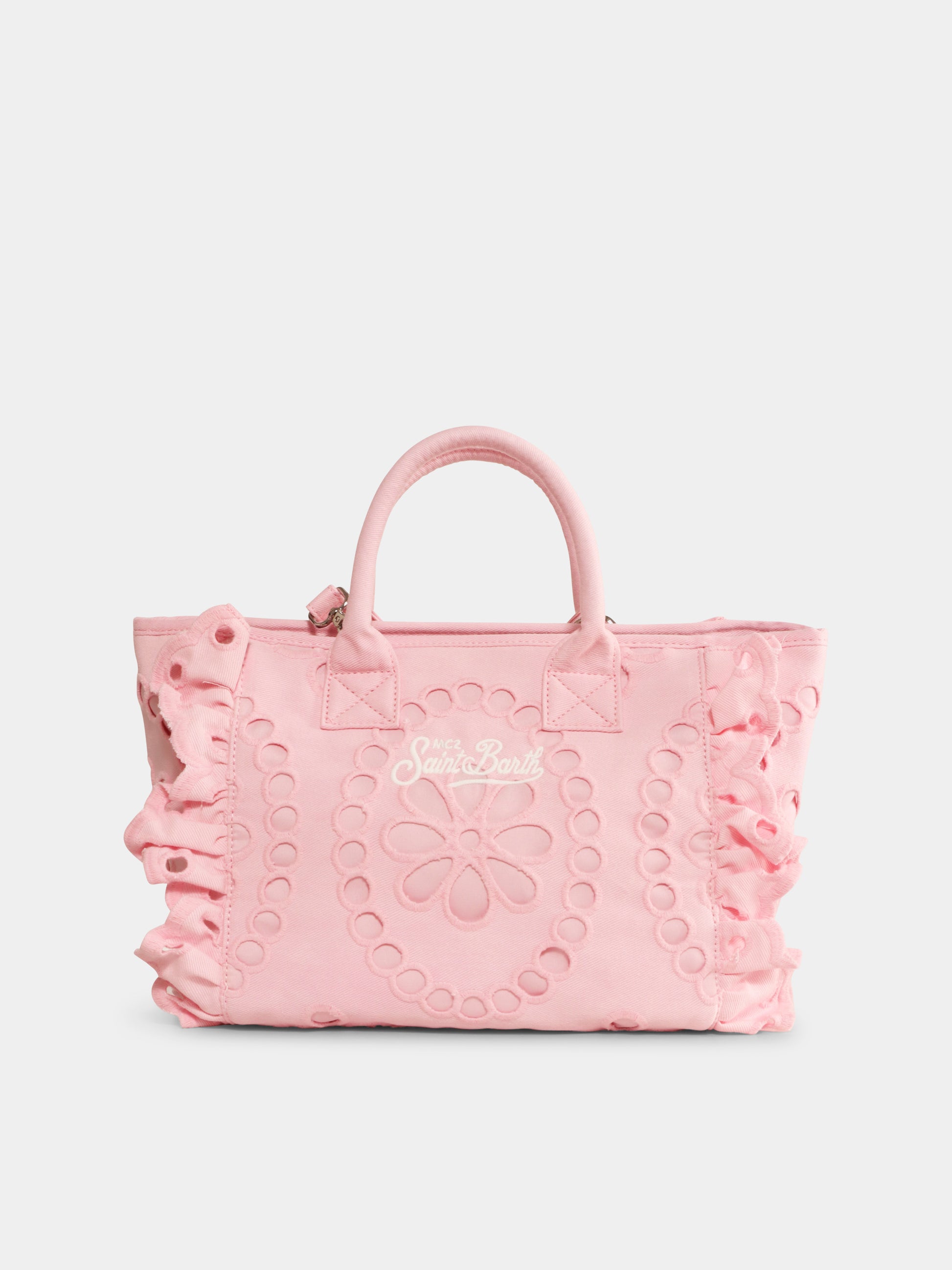 Borsa mare Colette rosa per bambina con logo,Mc2 Saint Barth,COL0027 03783H