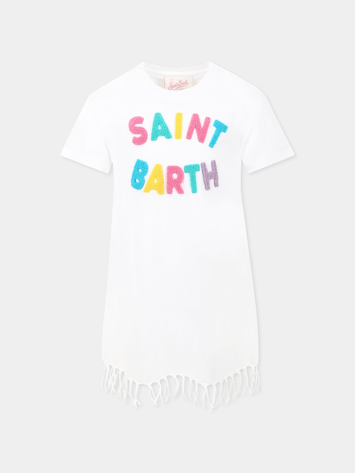 Vestito bianco per bambina con logo,Mc2 Saint Barth,ABY0001 04549H