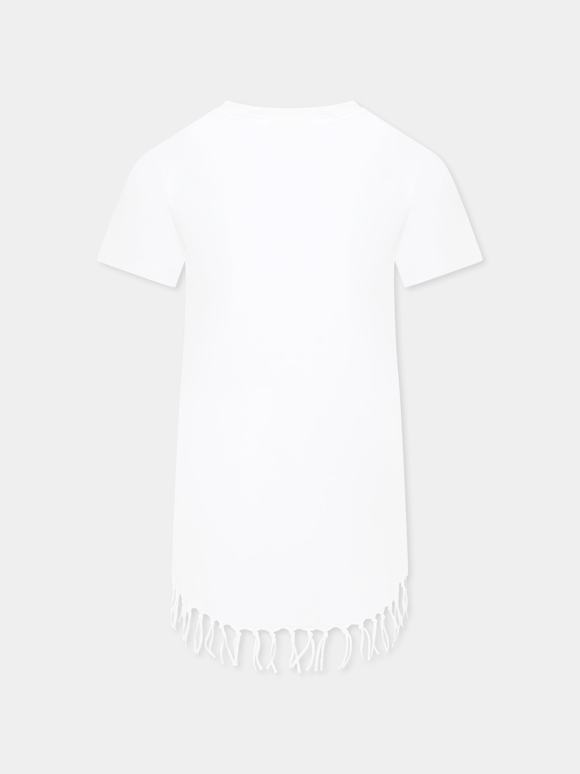 Vestito bianco per bambina con logo,Mc2 Saint Barth,ABY0001 04549H