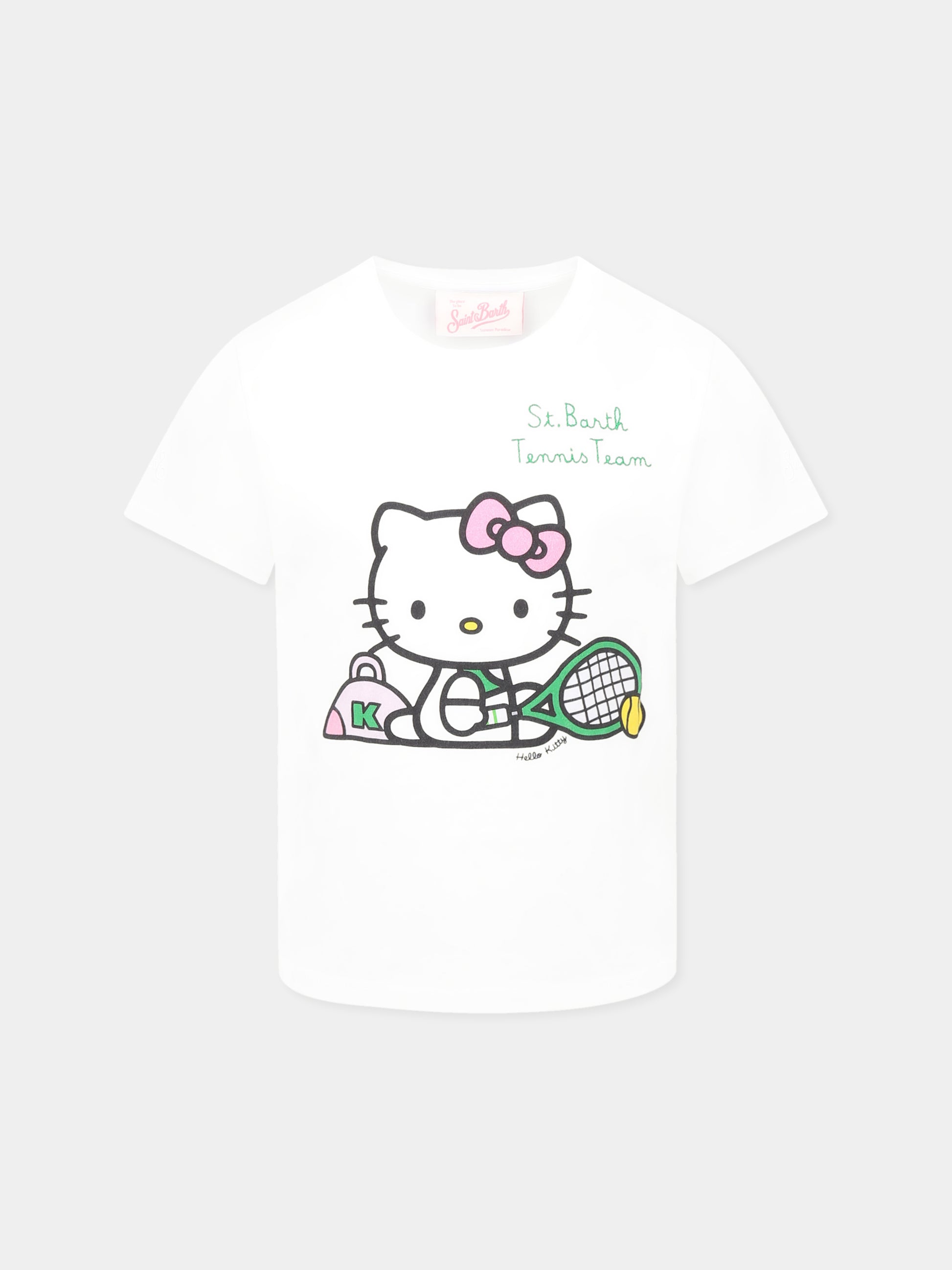 T-shirt bianca per bambìna con Hello Kitty,Mc2 Saint Barth,ELLY001 00085H