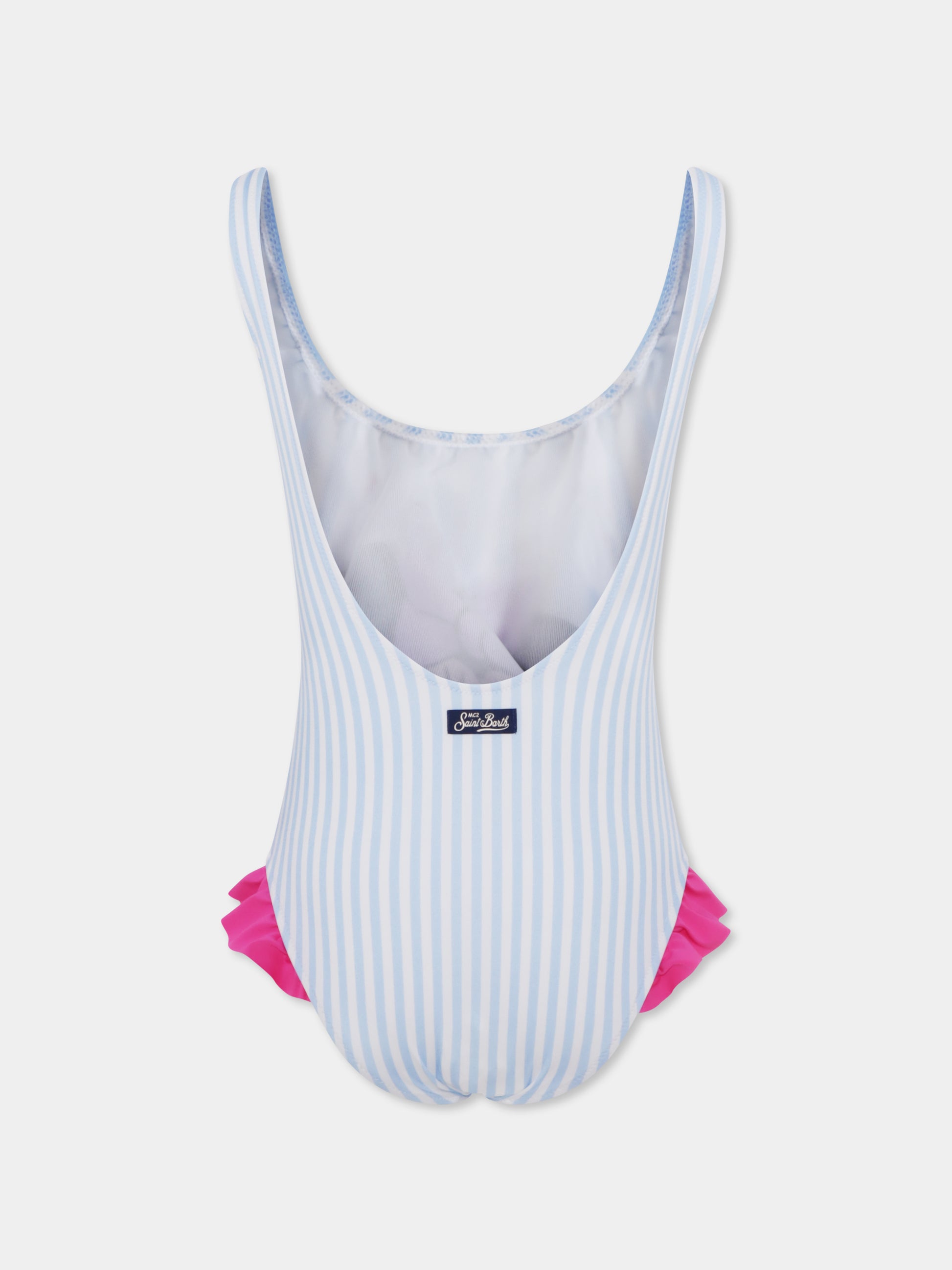 Costume intero celeste per bambina con Minnie,Mc2 Saint Barth,TNA0001 00356H