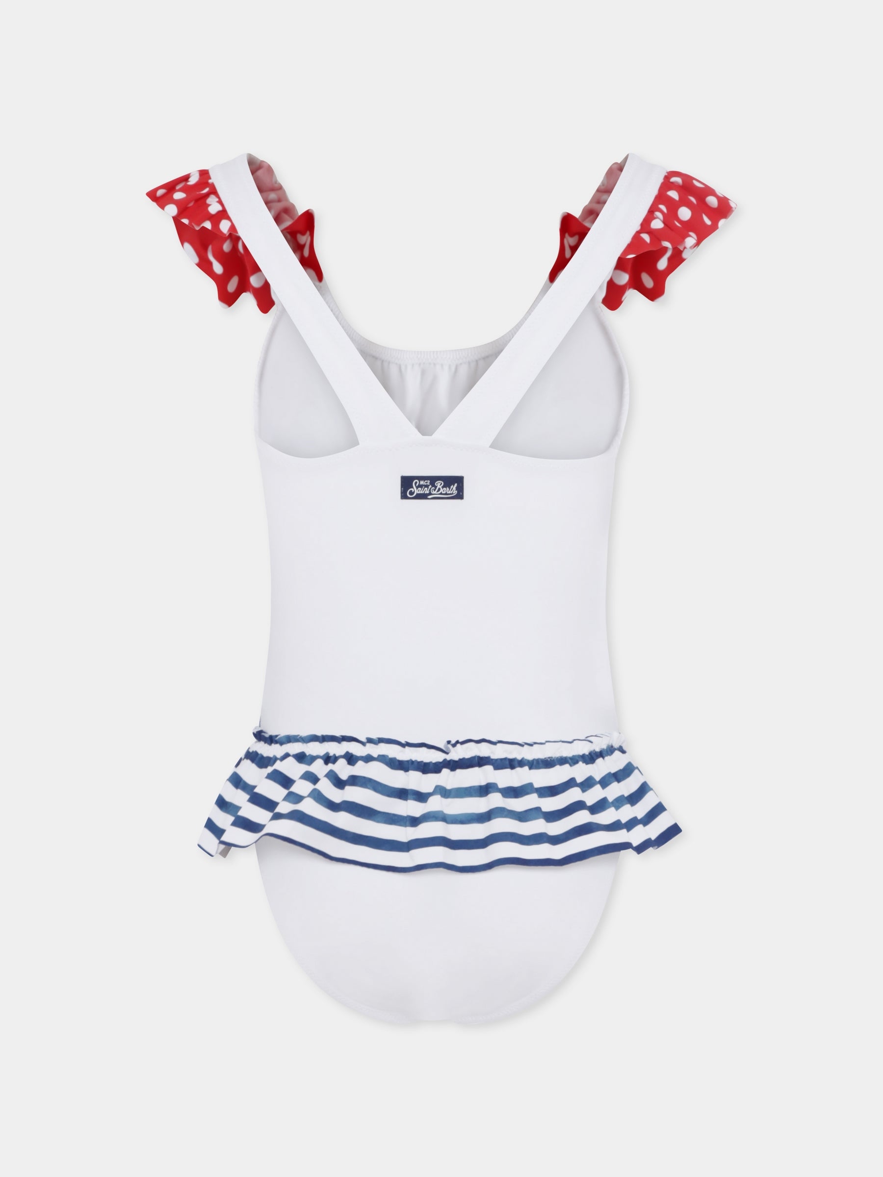 Costume intero bianco per bambina con Minnie,Mc2 Saint Barth,BEAT001 00261H