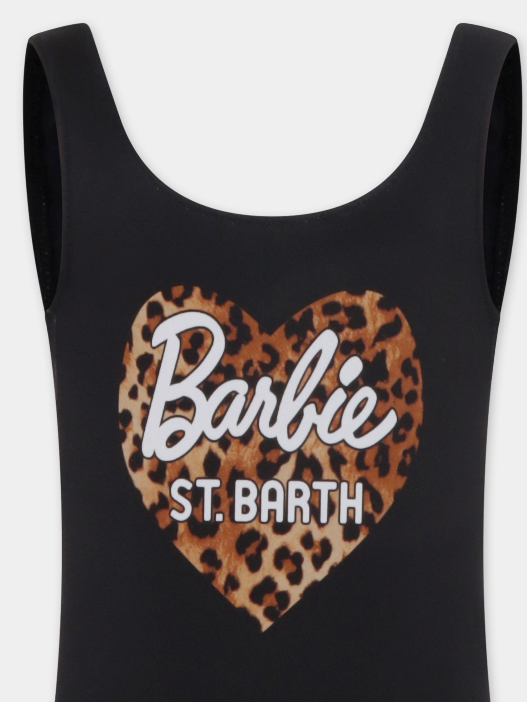 Costume intero nero per bambina con cuore,Mc2 Saint Barth,CARA001 03489H