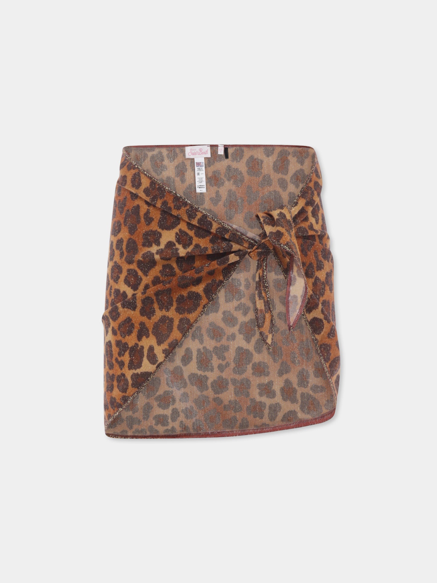 Copricostume marrone con stampa maculata,Mc2 Saint Barth,SER0003 01433H